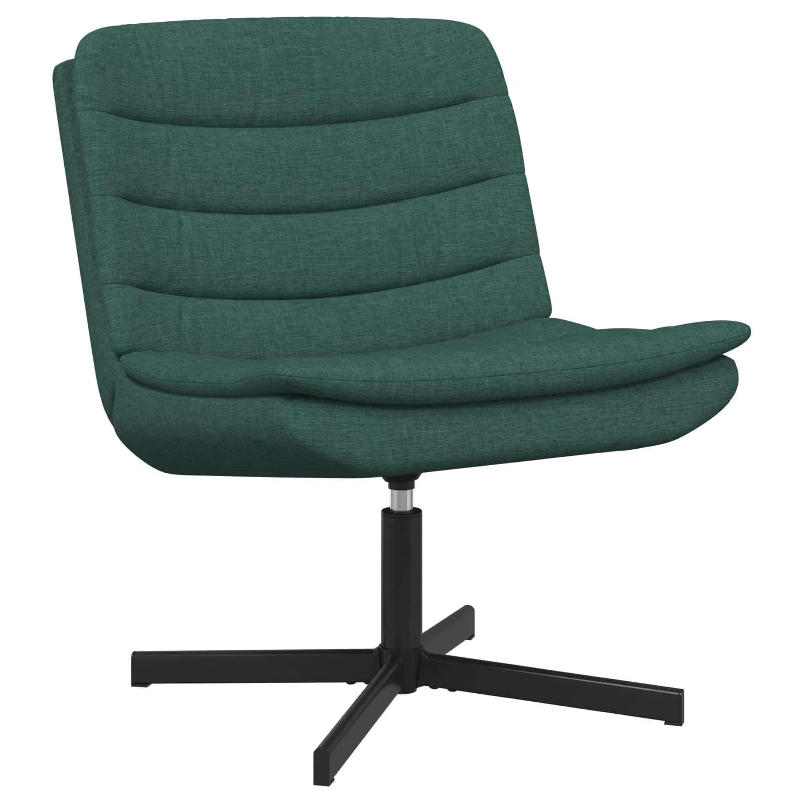 Vrtljiv stol Temno zelena 63 x 75 x 76 cm blago
