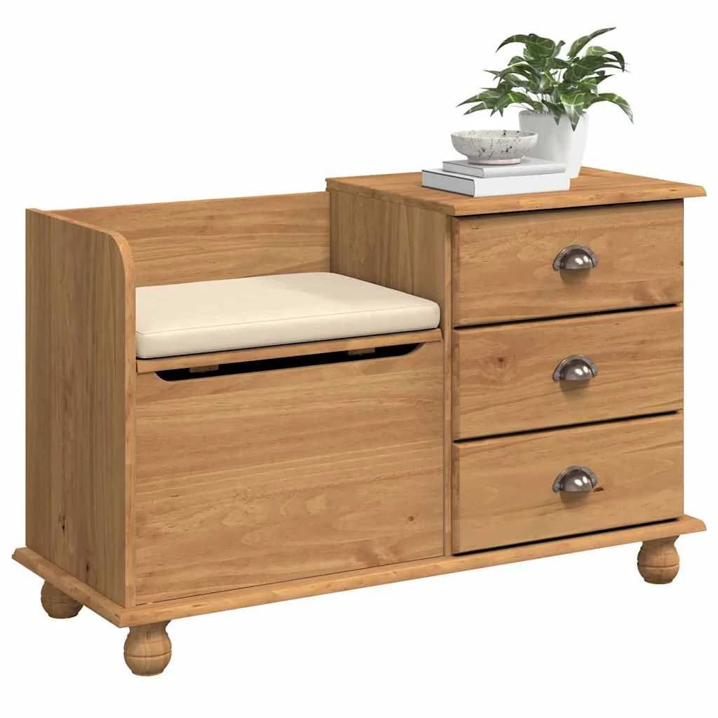 Klop s prostorom za shranjevanje ASKIM Rjava 100 x 39 x 62 cm - slika 3