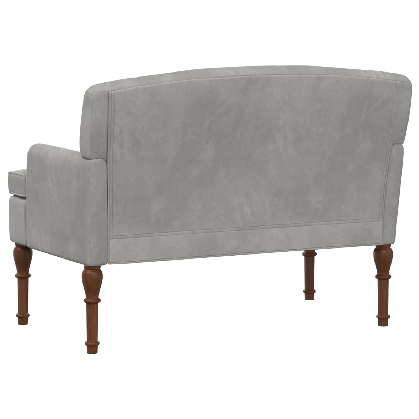 Dvojnica s gumbi Svetlo siva 111 x 65 x 79 cm Žamet - slika 5