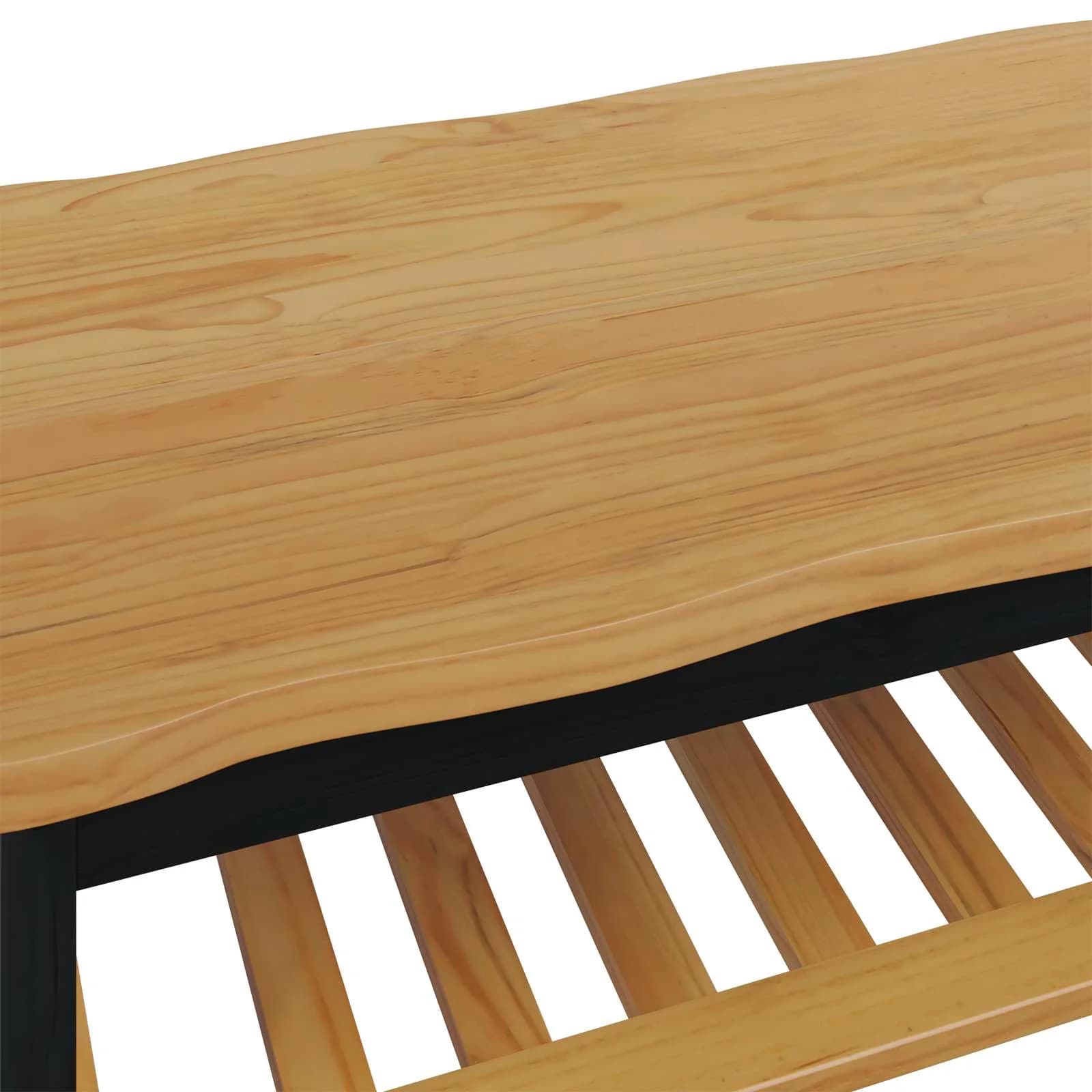 Klubska miza EKAI Črna 100 x 60 x 45,5 cm Trdna borovina - slika 8