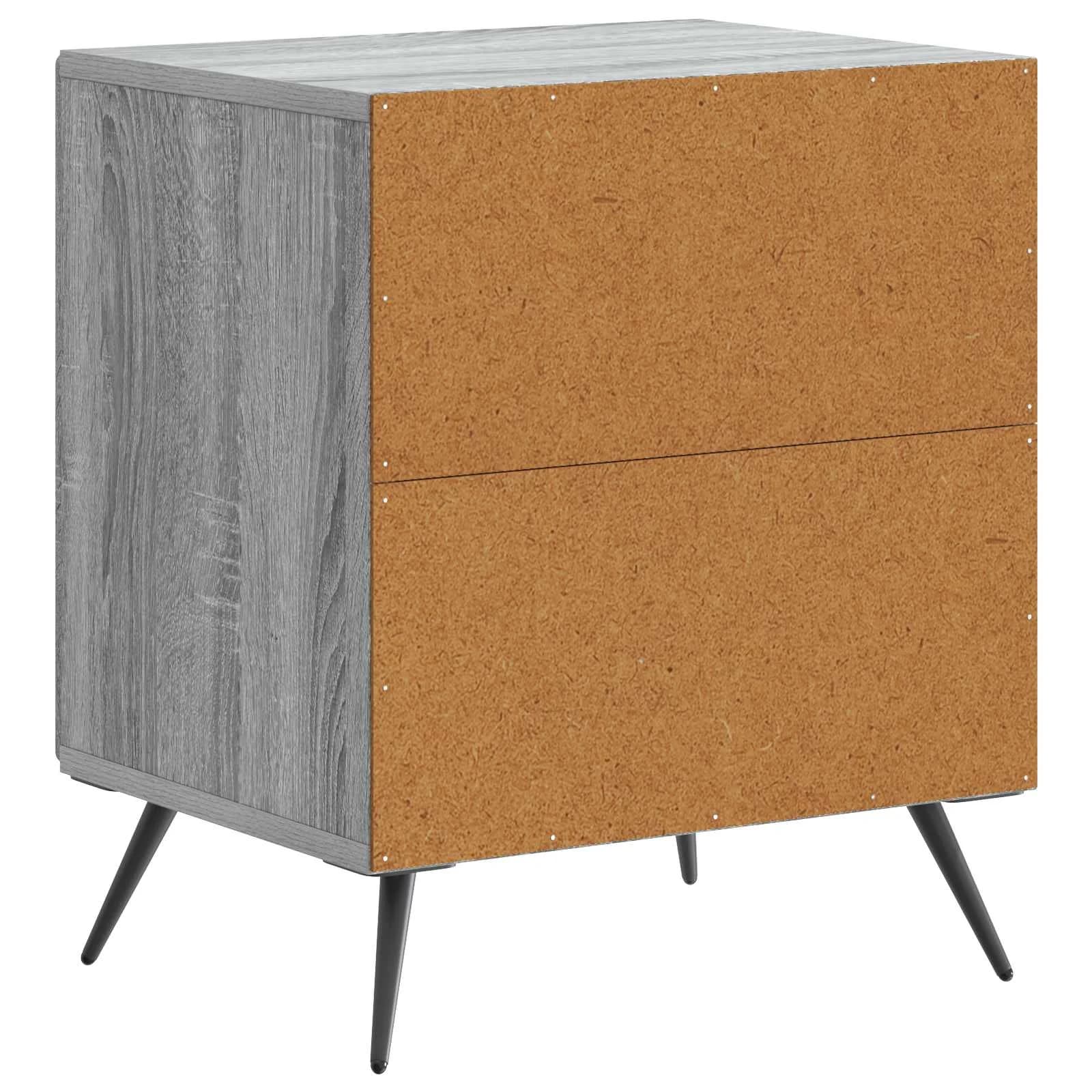 Nočna omarica 2 kos Siva Sonoma 43 x 34,5 x 50 cm - slika 9