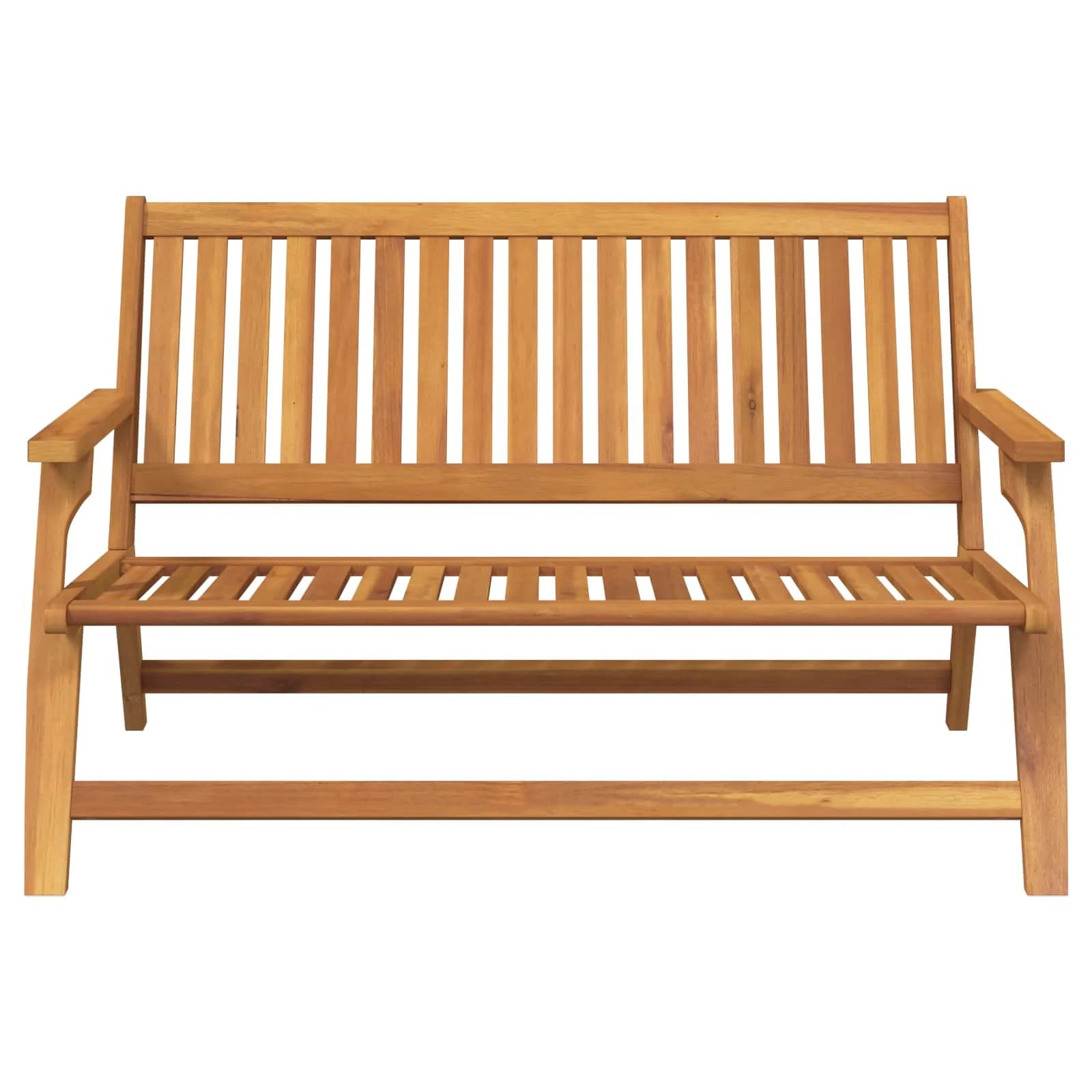 Relax bench Rjava 122 x 78 x 73 cm Masiven les akacije - slika 2