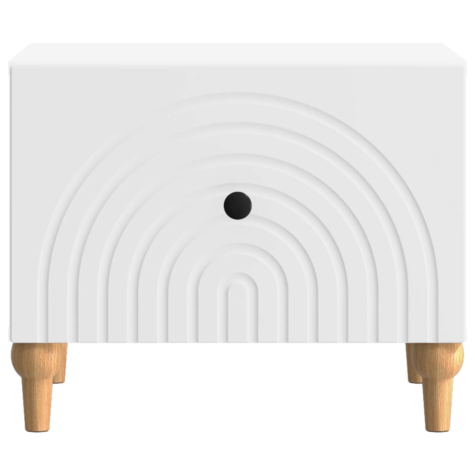 Klubska miza s predalom Bela 49 x 50 x 40 cm Inženirski les - slika 5