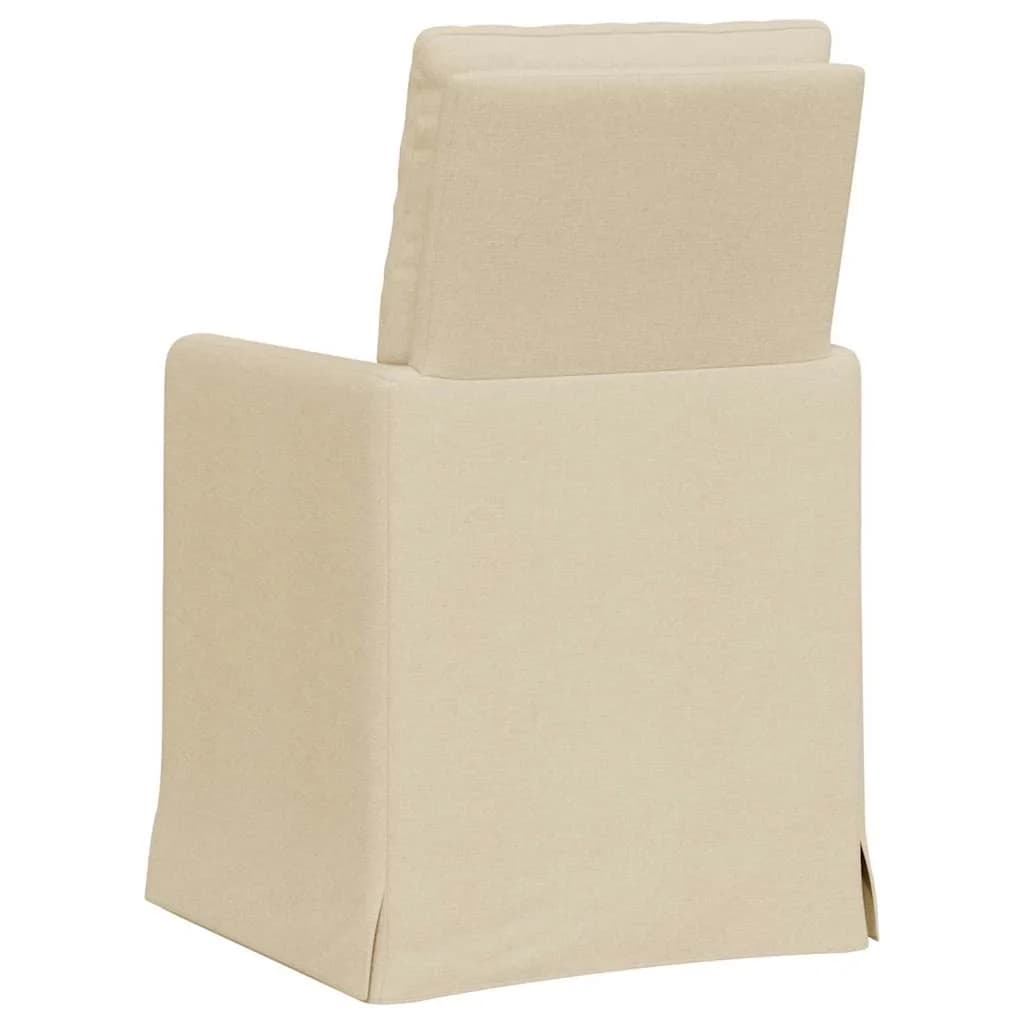 Jedilni stoli 2 kos blago krema 57 x 67 x 98 cm - slika 6