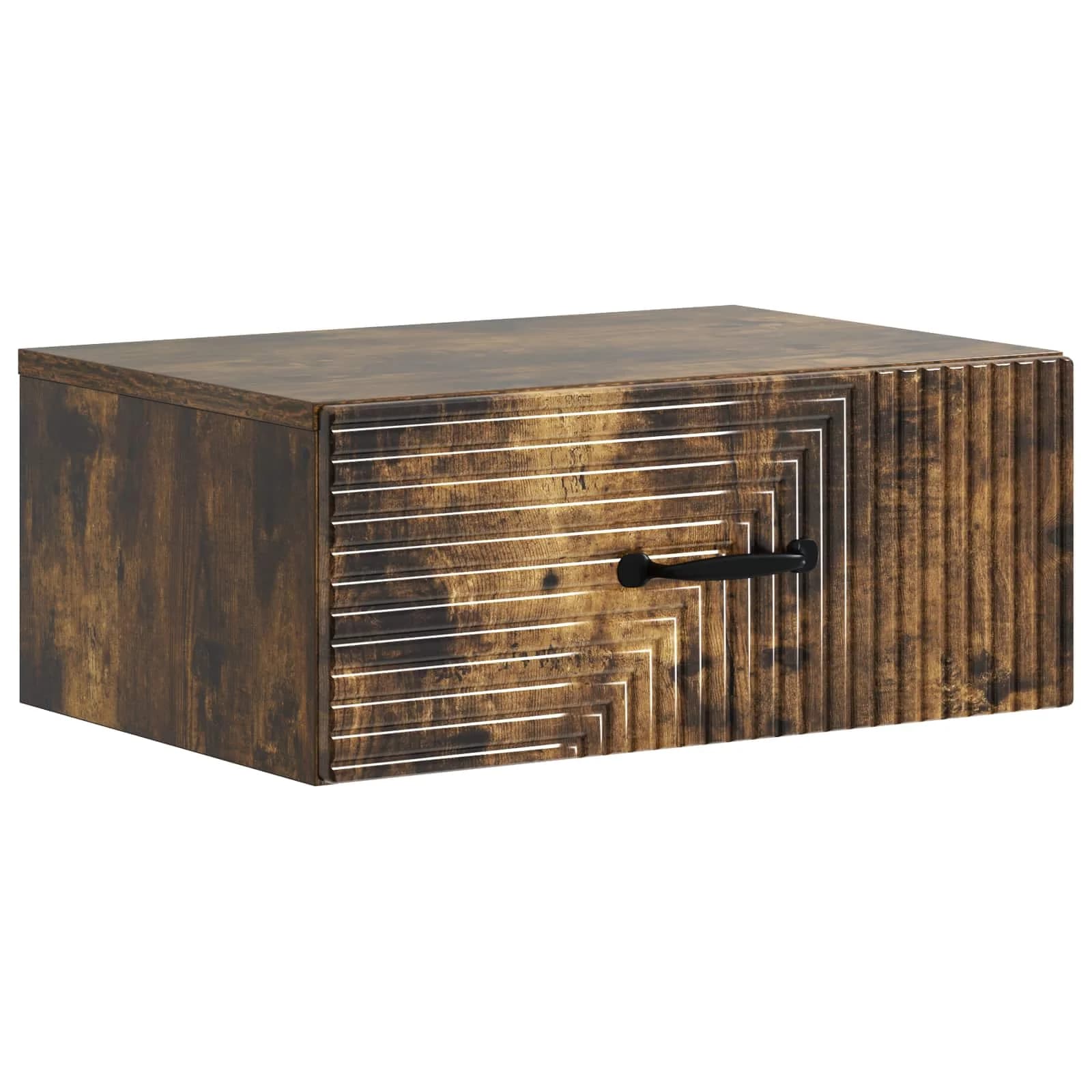 Stenski nočni omarici 2 kos Dimljen hrast 49 x 34,5 x 20 cm - slika 5