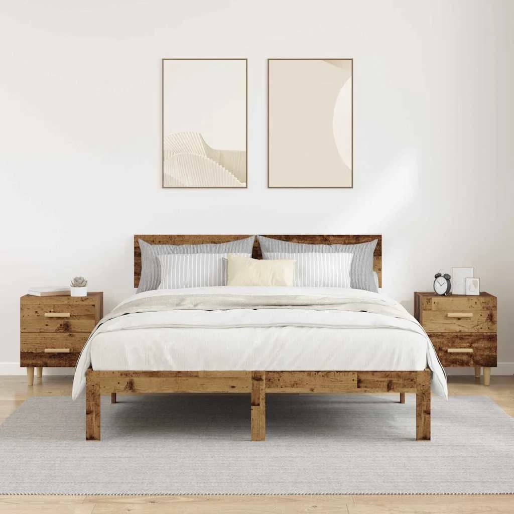 Posteljna omarica 2 kos Star les 40 x 35 x 47.5cm - slika 4
