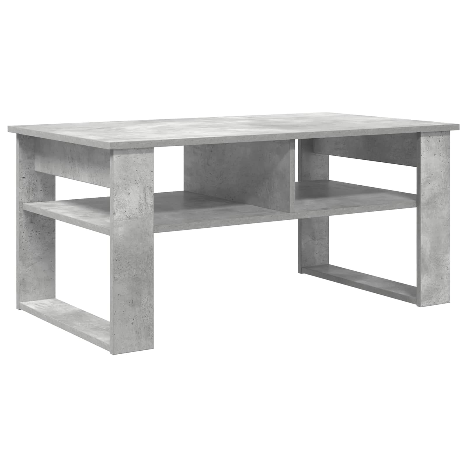 Klubska miza Betonsko siva 96 x 54 x 44 cm Inženirski les - slika 2