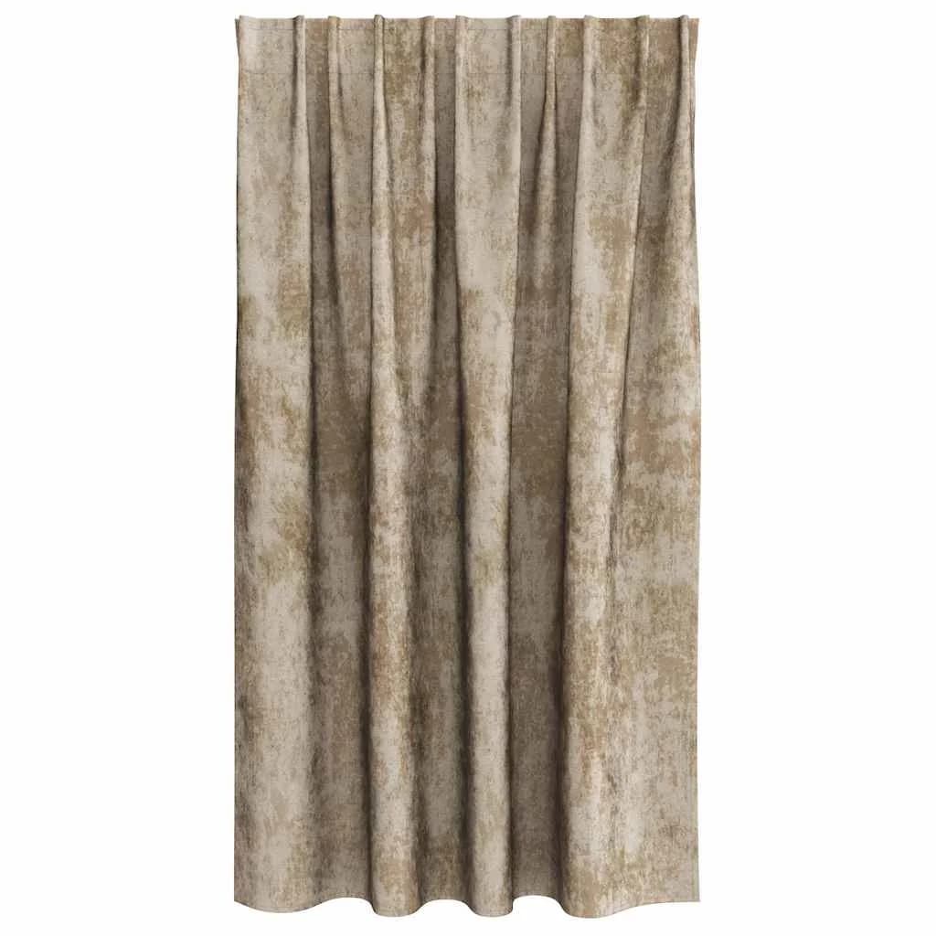 Velvete zavese 2 kos Šampanjec 140 x 140 cm Žamet - slika 4