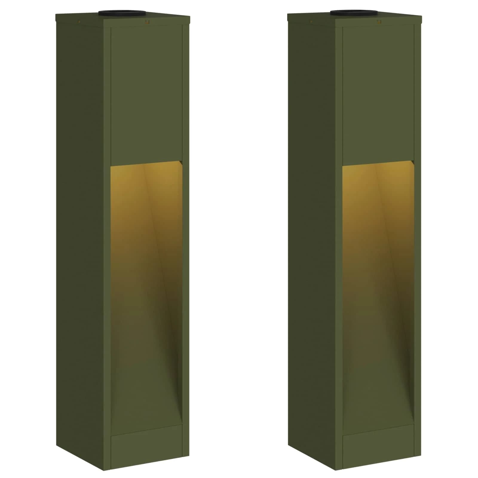 Sončna LED svetilka za pot 2 kos Toplo bela 18 x 18 x 80 cm - slika 2
