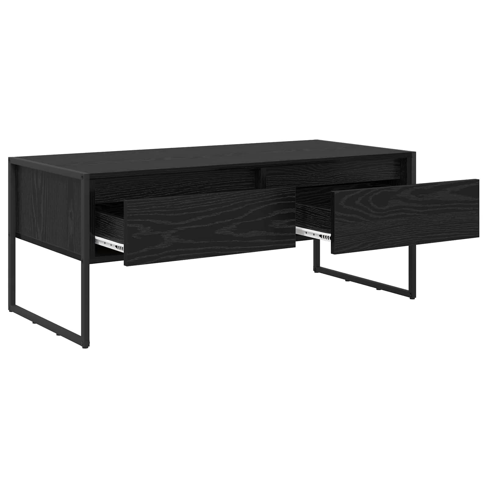 Klubska miza Črna Orehovina 100 x 46 x 40 cm Inženirski les - slika 5