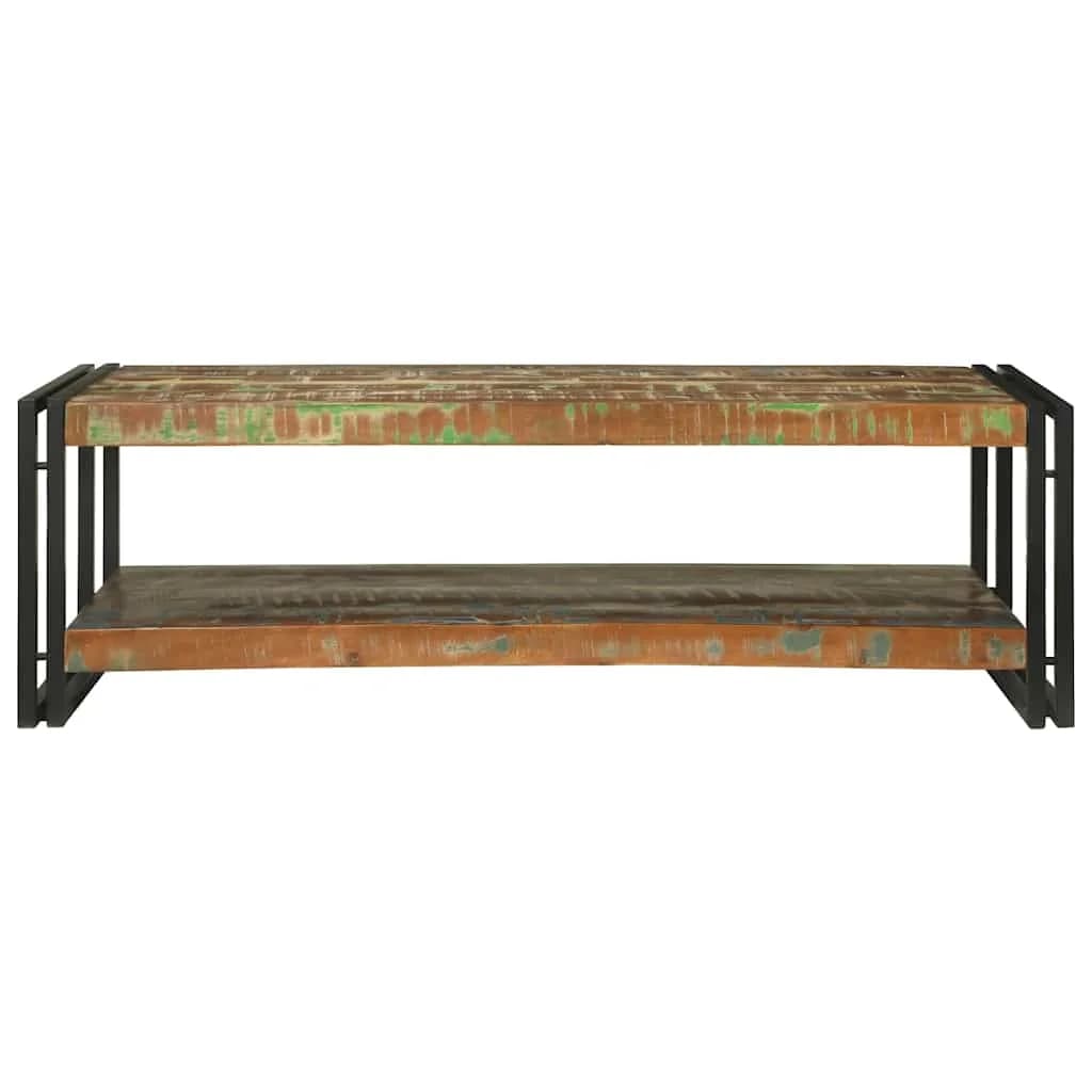 Klubska miza večbarvno 120 x 50 x 38 cm Trdna obnovljena les - slika 3