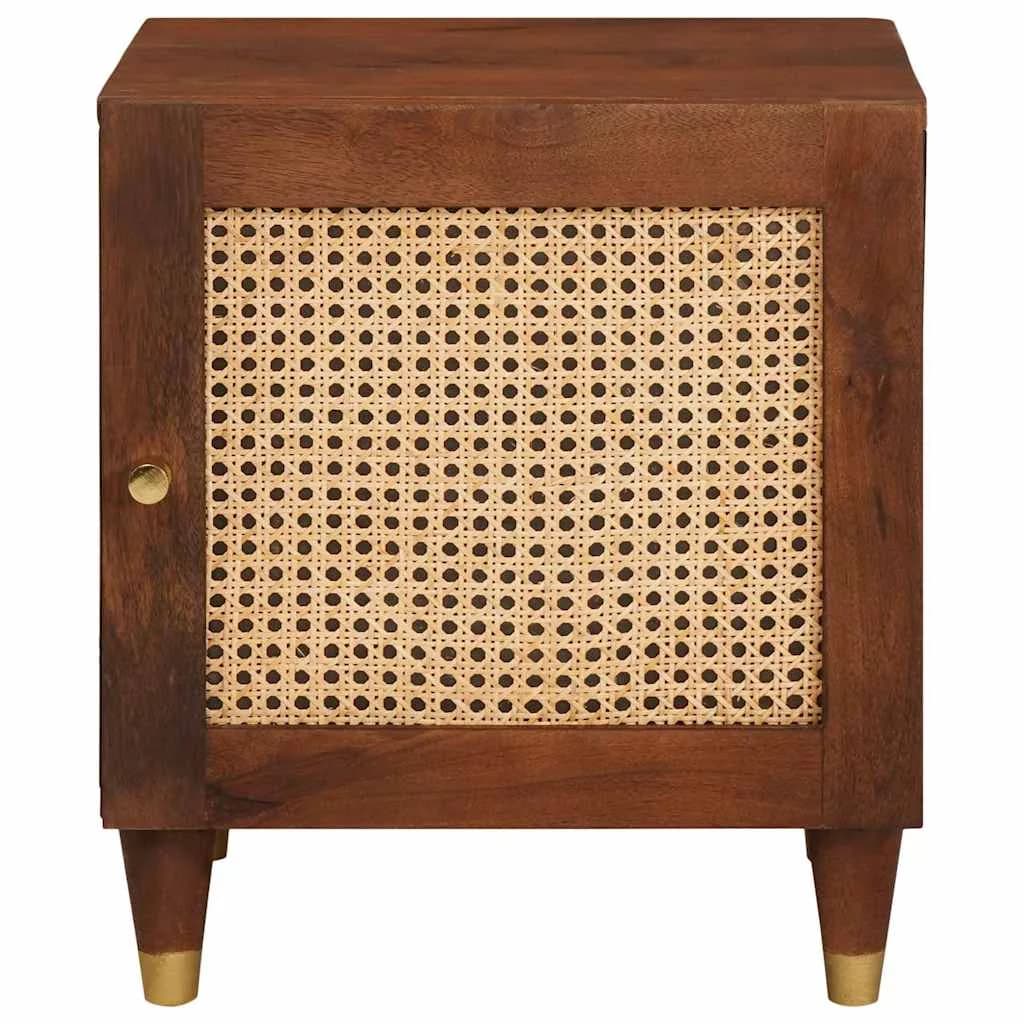 Nočna omarica 2 kos Rjava 40 x 33,5 x 46 cm Trden akacijev les - slika 4