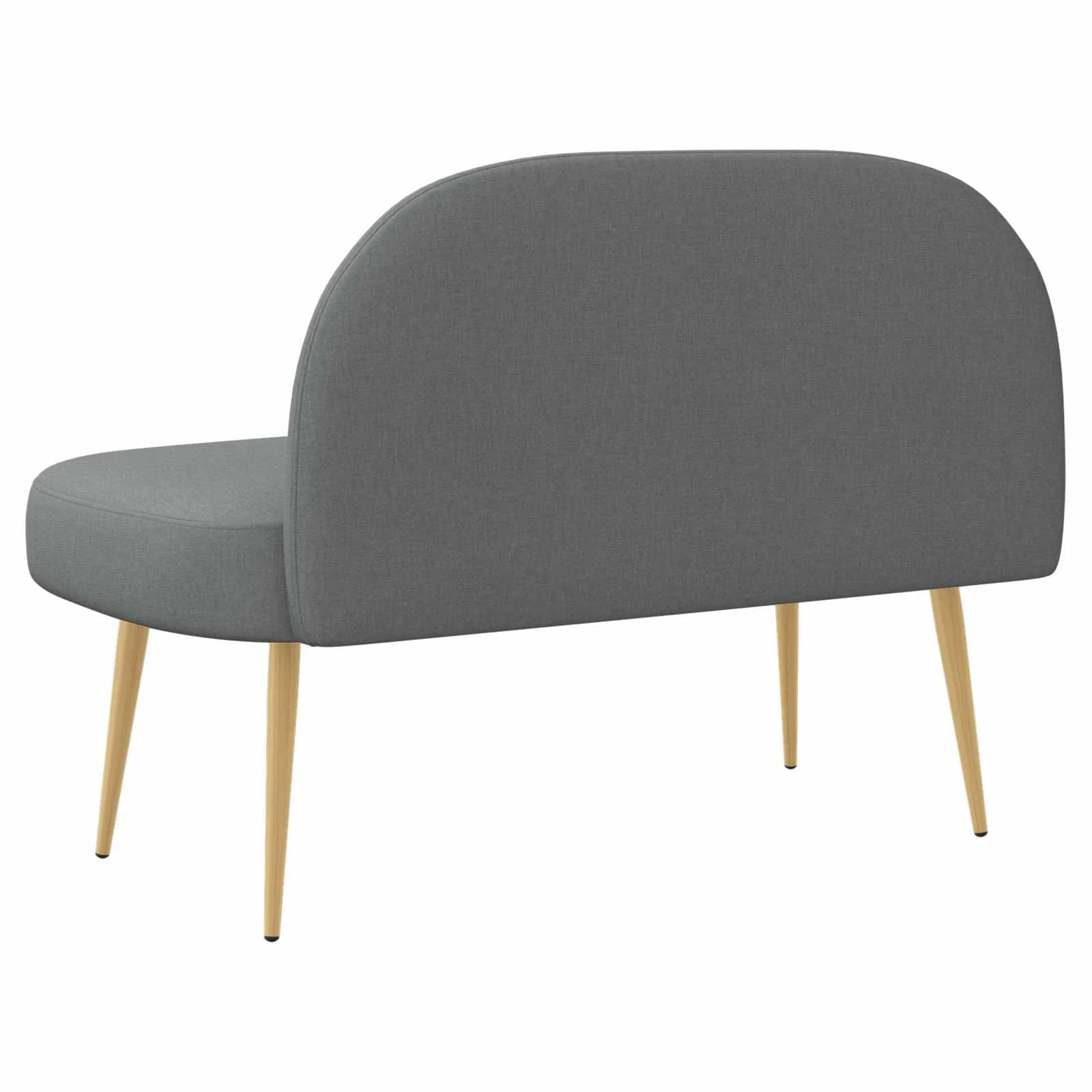 Oblazinjena klop z naslonom Temno siva 110 x 60 x 76 cm - slika 4
