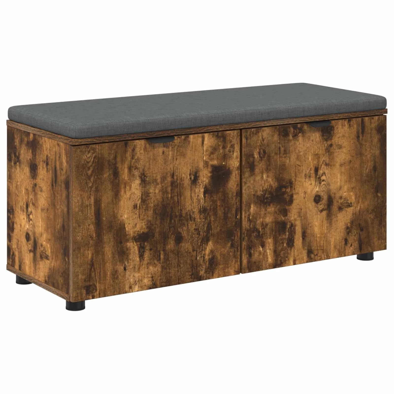 Haldna klop z blazino s polico Dimljeni Hrast 100 x 38 x 46 cm - slika 2