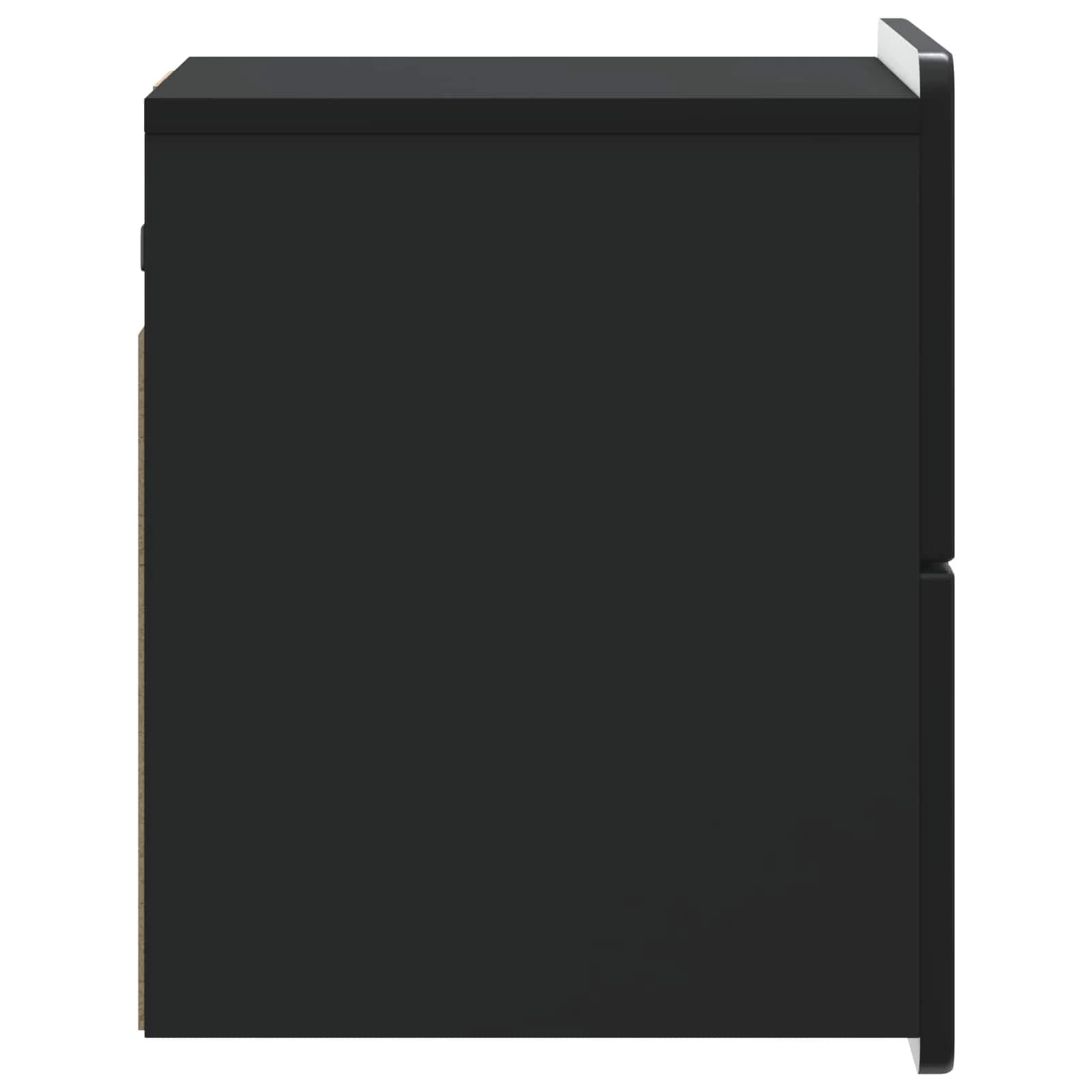 Stenski nočni omarici 2 kos Črna 33 x 34,5 x 43 cm - slika 8