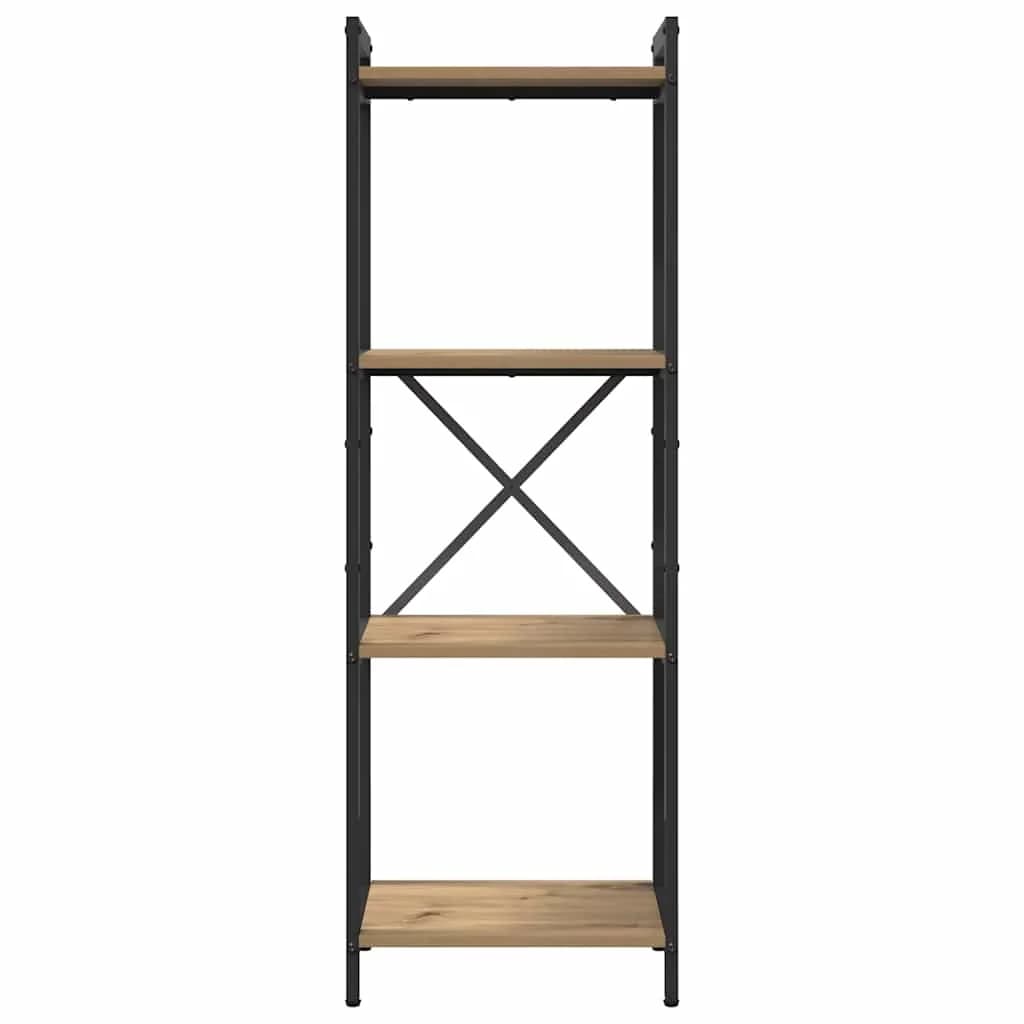 Knjižna polica 40 x 30 x 119 cm Inženirski les Umetni hrast - slika 5