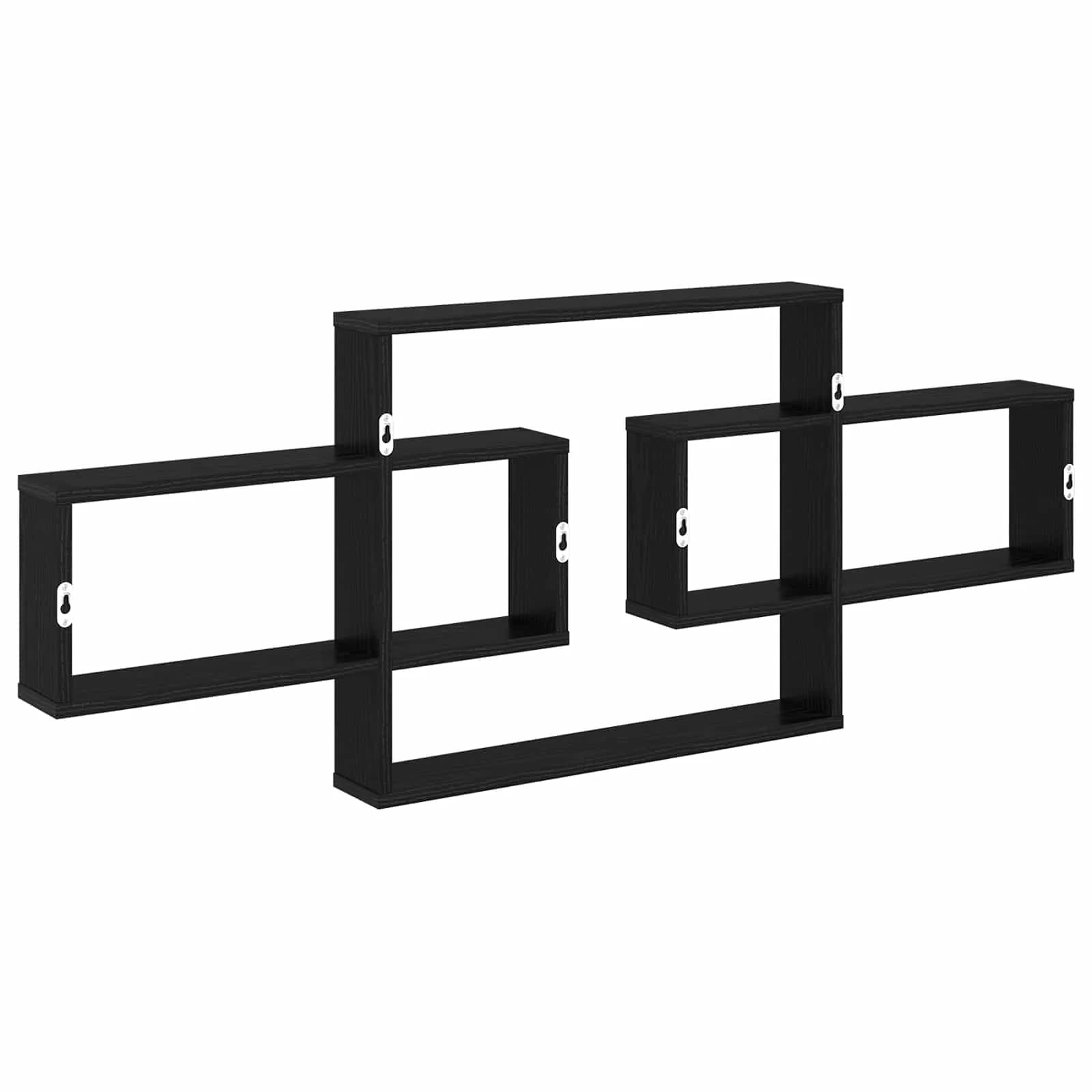Stenska polica Črni hrast 130 x 10 x 50 cm Inženirski les - slika 6