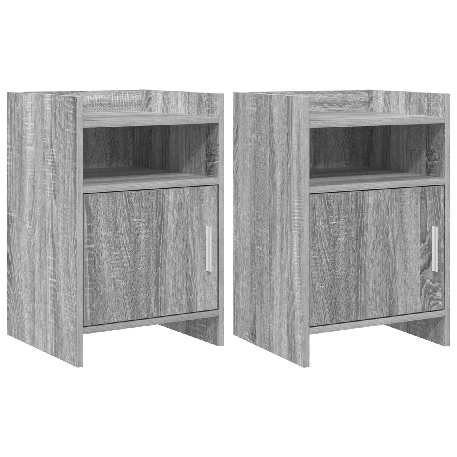 Posteljne mize 2 kos Siva Sonoma 40 x 36 x 60 cm Inženirski les
