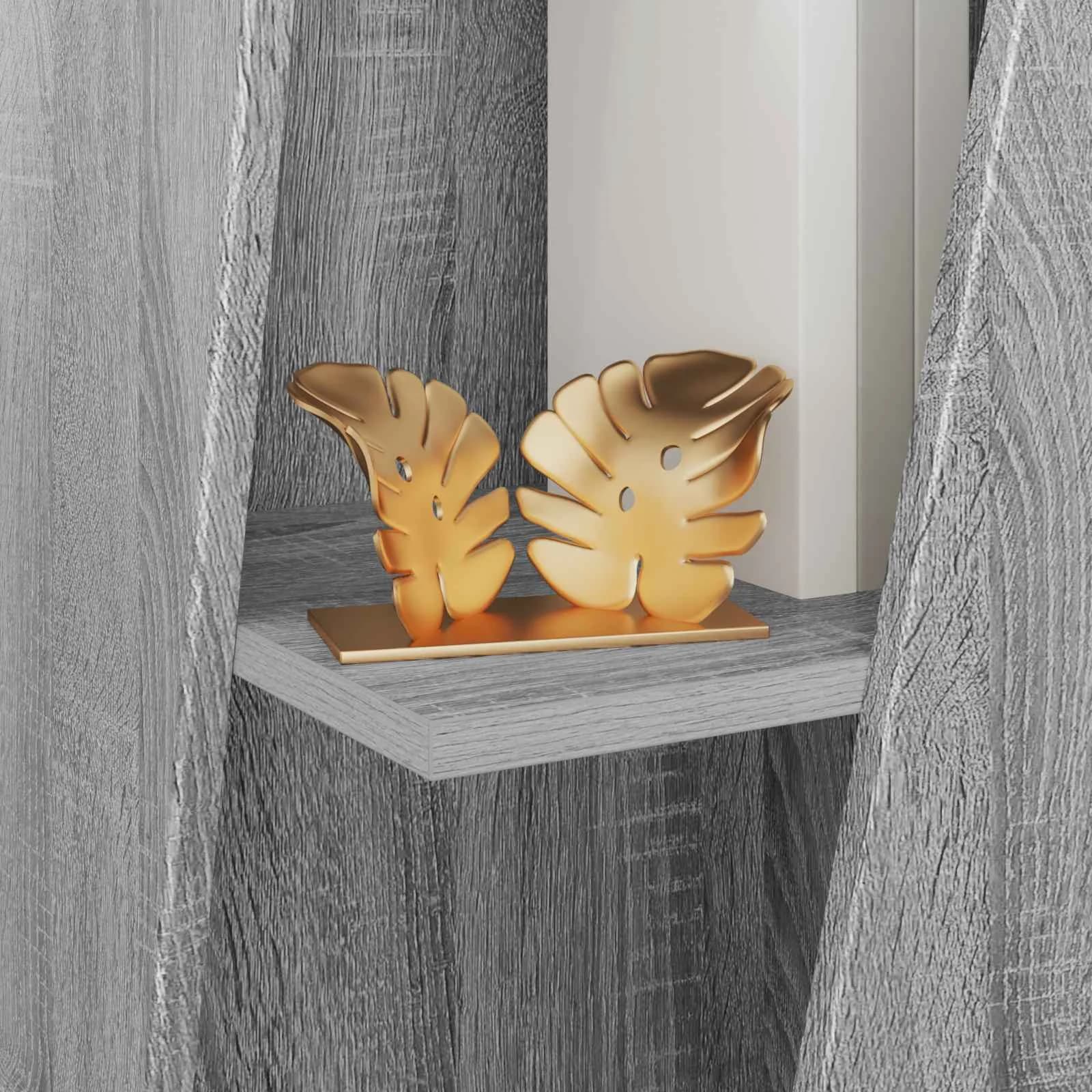 Stranski polic 33 x 32 x 70,5 cm Inženirski les Siva Sonoma - slika 4