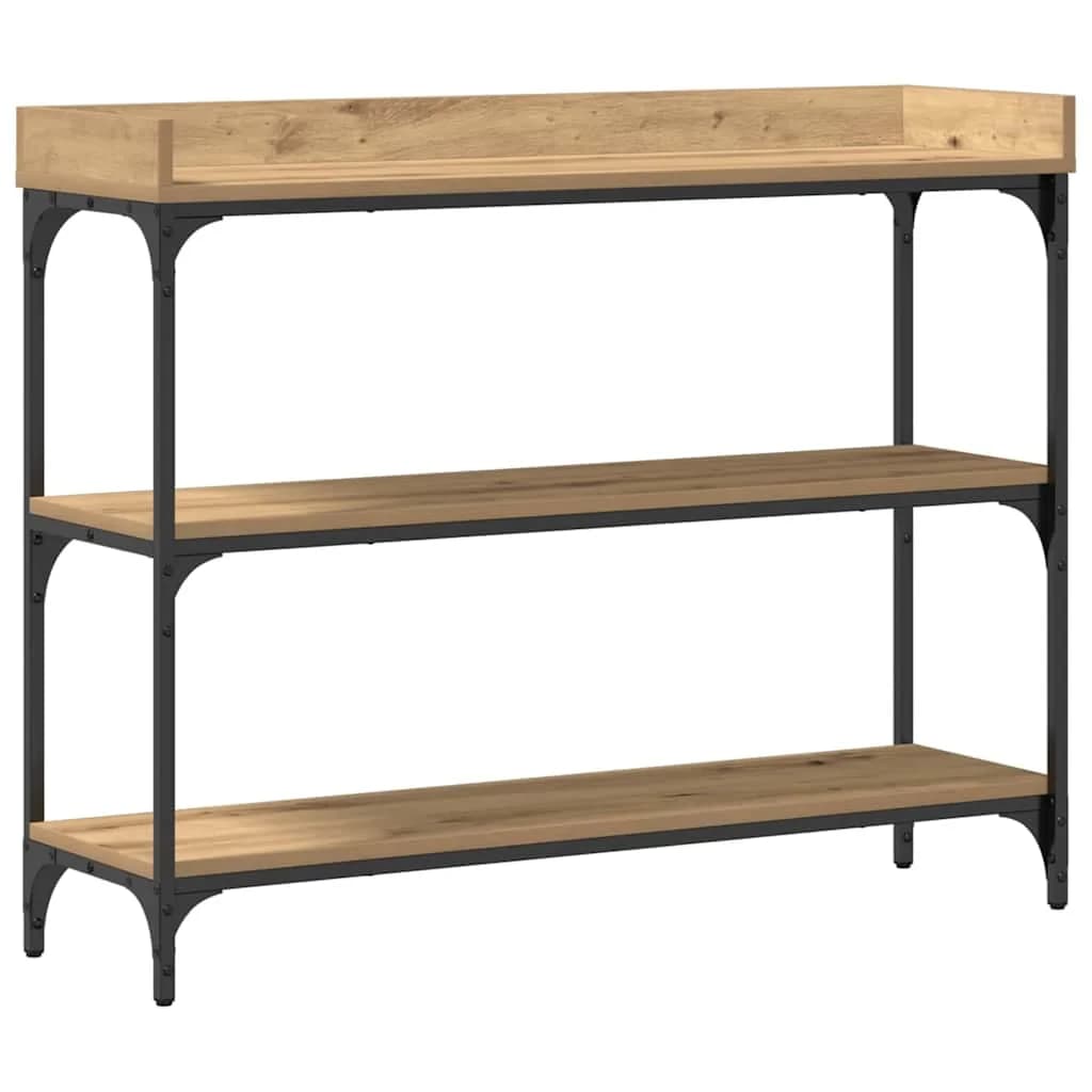 Konzolna miza artisan hrast 100 x 30 x 80 cm - slika 2