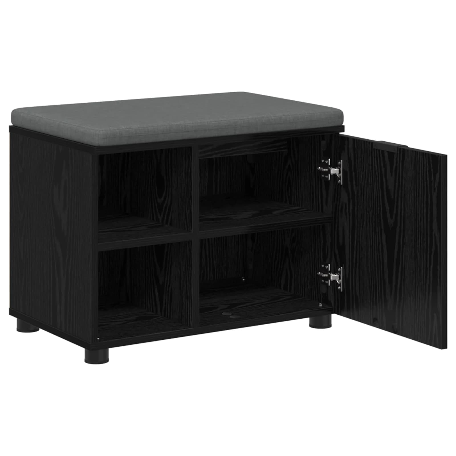 Haldna klop Črni Hrast 60 x 38 x 46 cm Oblikovan Les in Tkanina - slika 5