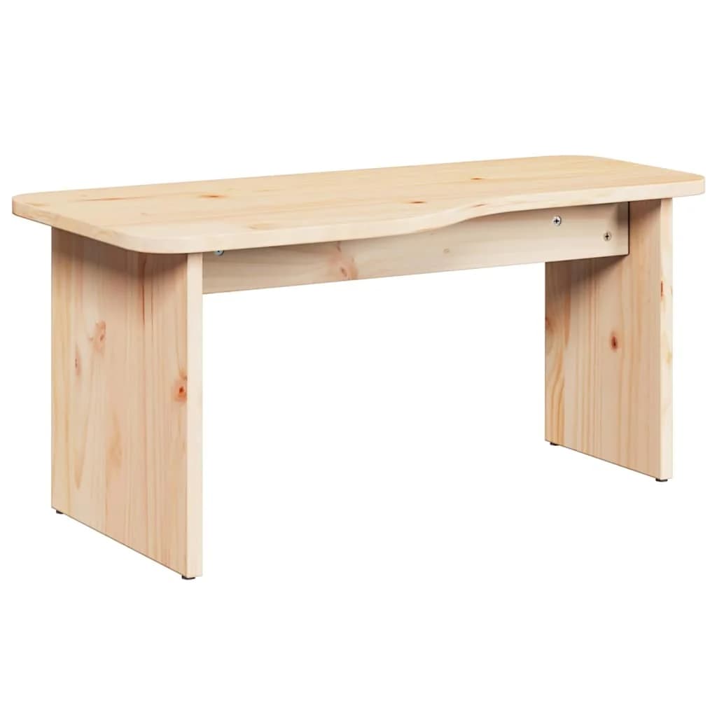 Klubska miza 2 kos Naravna 100 x 69 x 35,5 cm Trdna borovina - slika 7