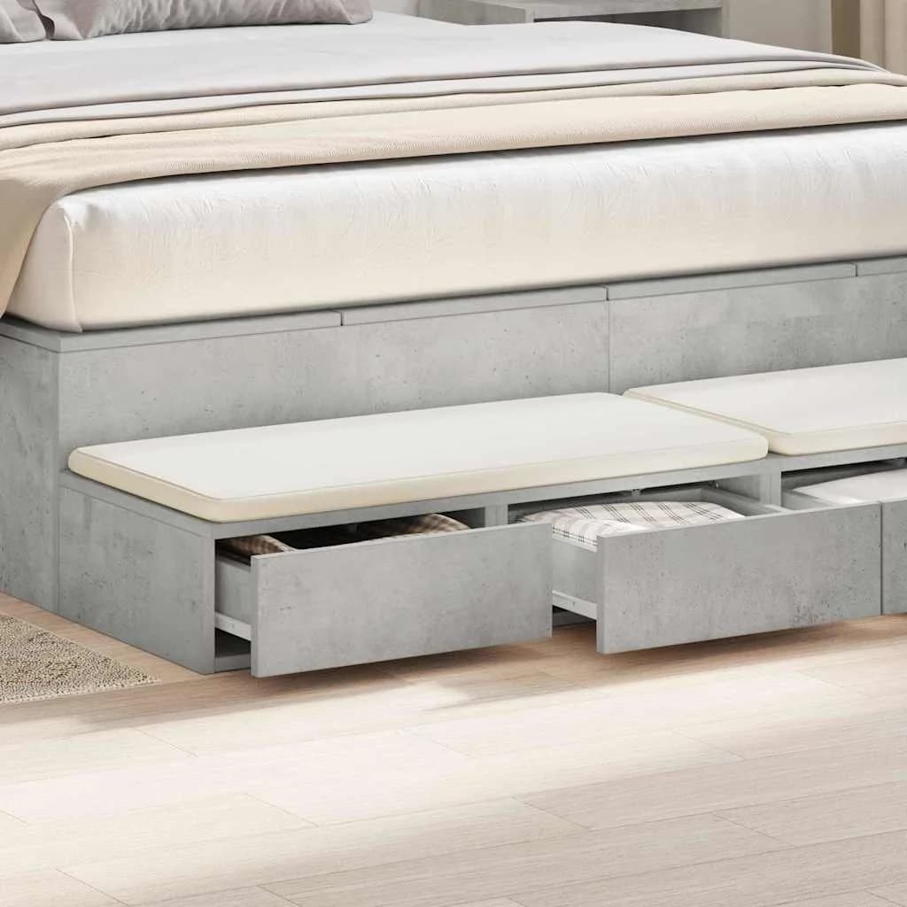 Posteljni predali Betonsko siva 140 x 36,5 x 16,5 cm - slika 4