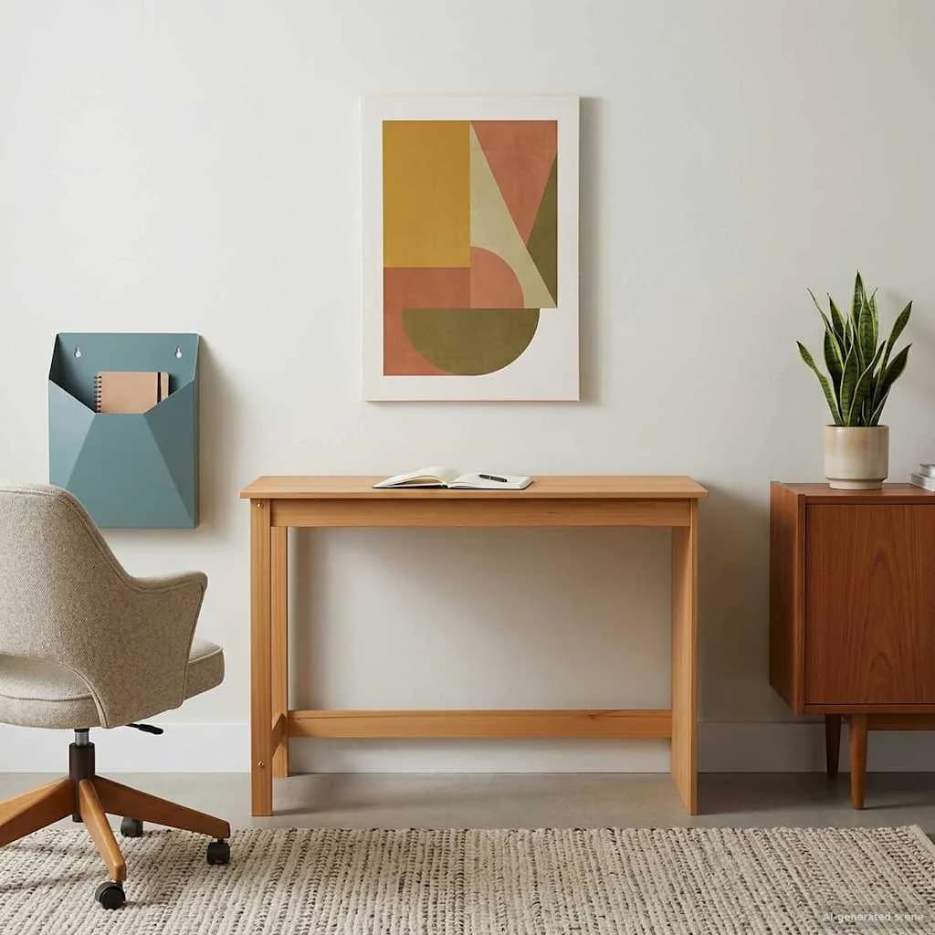 Miza Medeno rjava 112 x 50 x 75 cm Masivno borovo les - slika 3