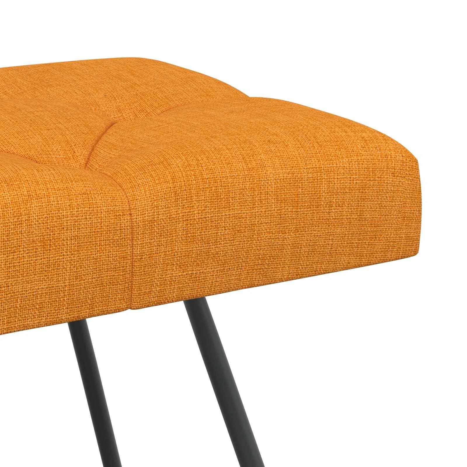 Klop s gumbnim oblazinjenjem Temno rumena 80 x 40 x 46 cm Blago - slika 6