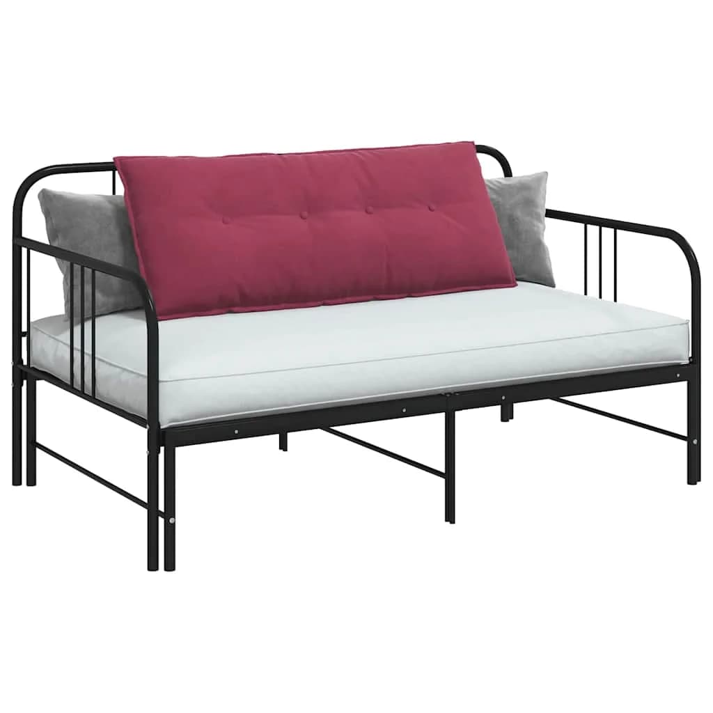 Poglavni vzglavnik Vinorodna rdeča 120 x 50 cm Žametna tkanina - slika 3