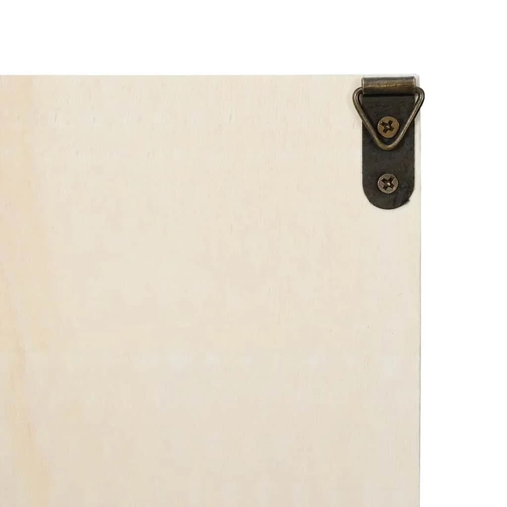Stenska vitrina s polico Bež 60 x 8,5 x 54 cm Vezani les - slika 10