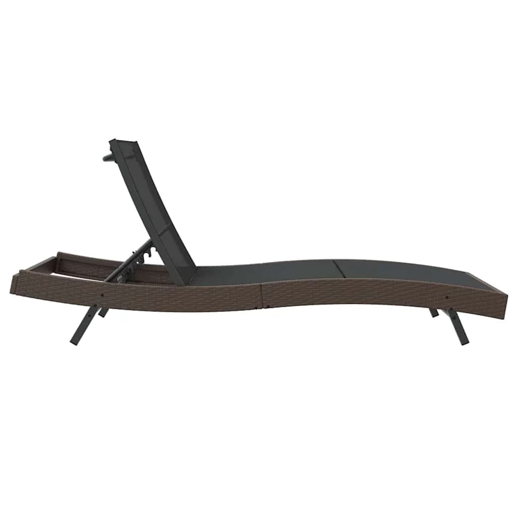 Ležalnik 197 x 70 x 82 cm poli ratan - slika 6