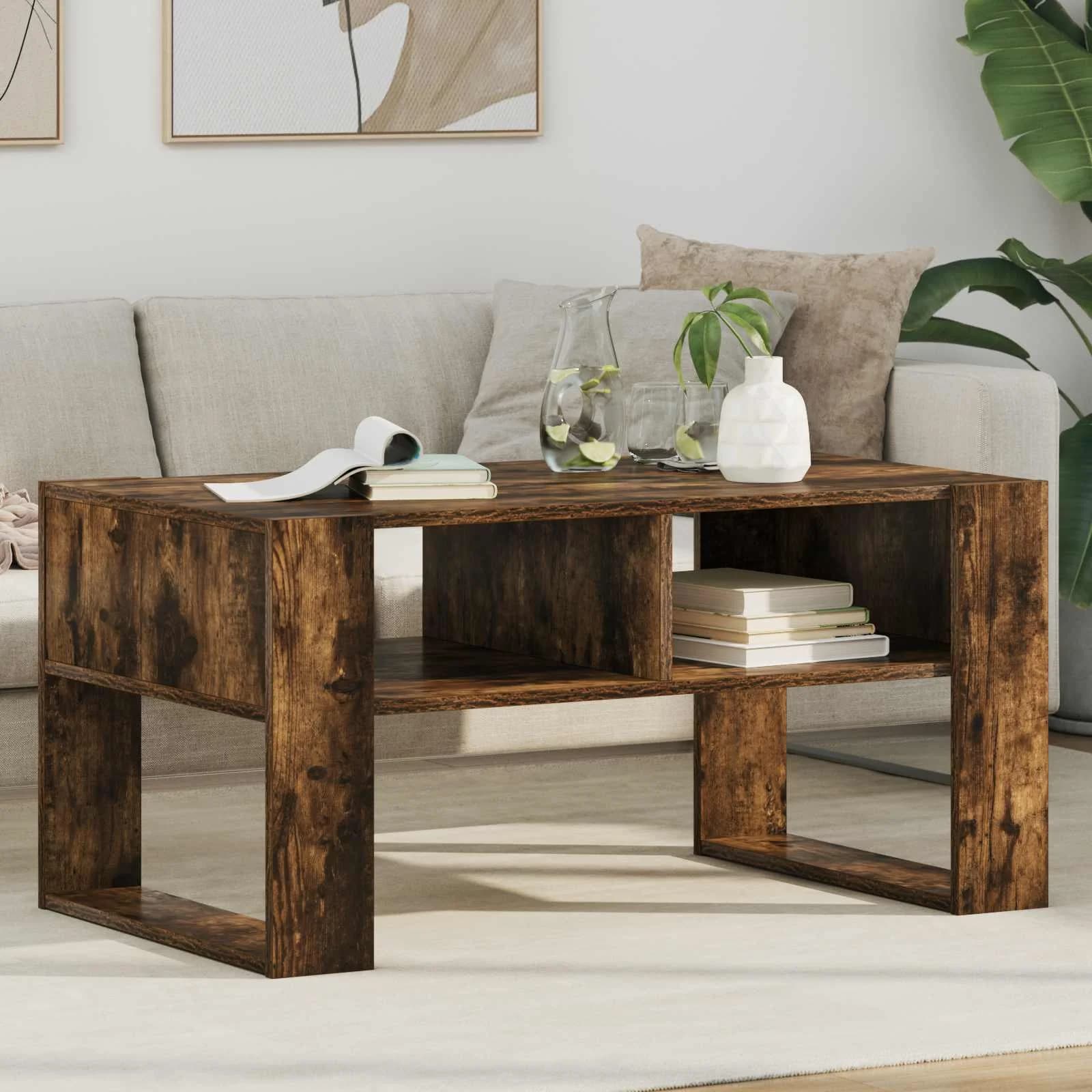 Klubska miza Dimljeni oreh 92 x 53 x 45 cm Inženirski les