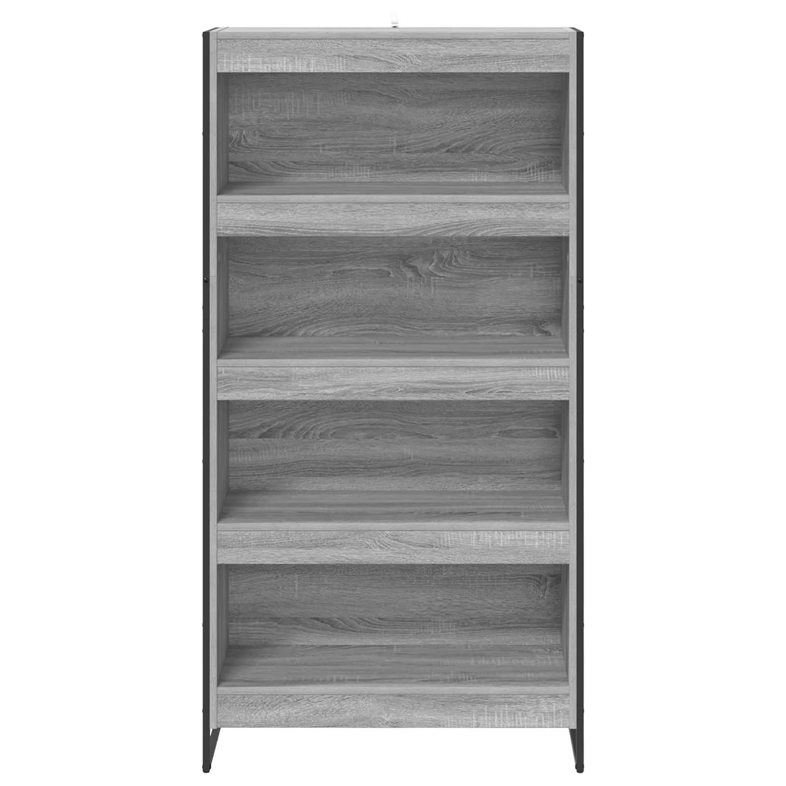 Knjigovni omar 80 x 30 x 155 cm Inženirski les Siva Sonoma - slika 5