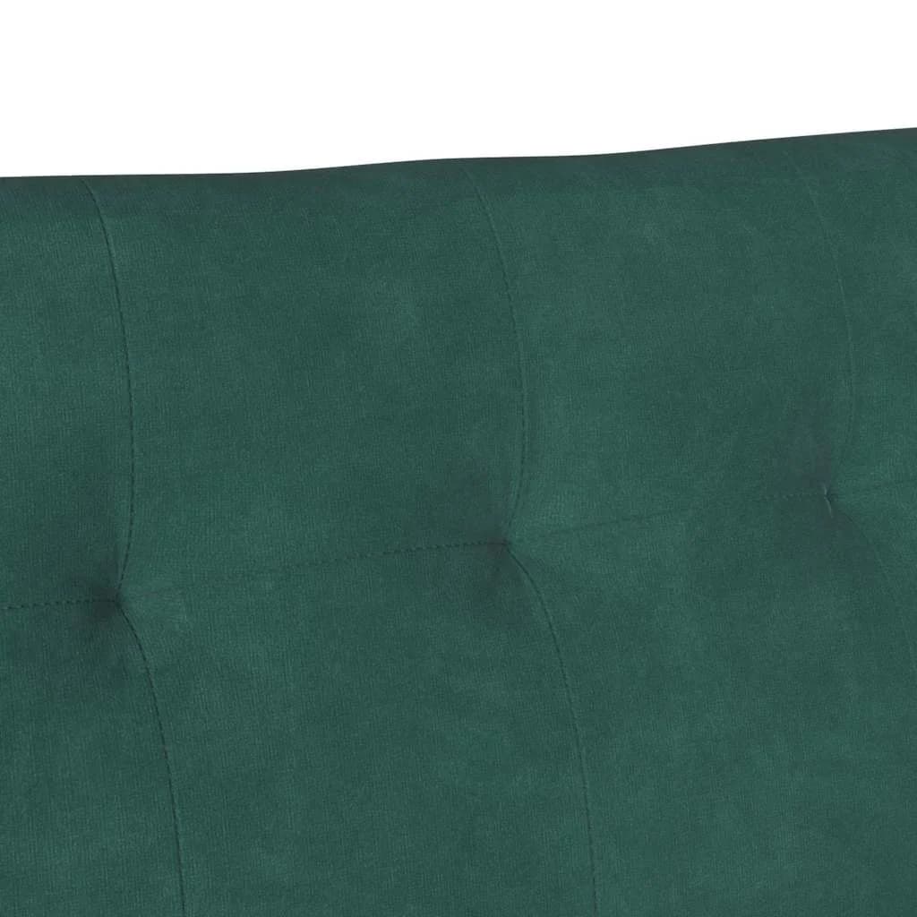 Chesterfield klop Temno zelena 112 x 65,5 x 75 cm Žamet - slika 8