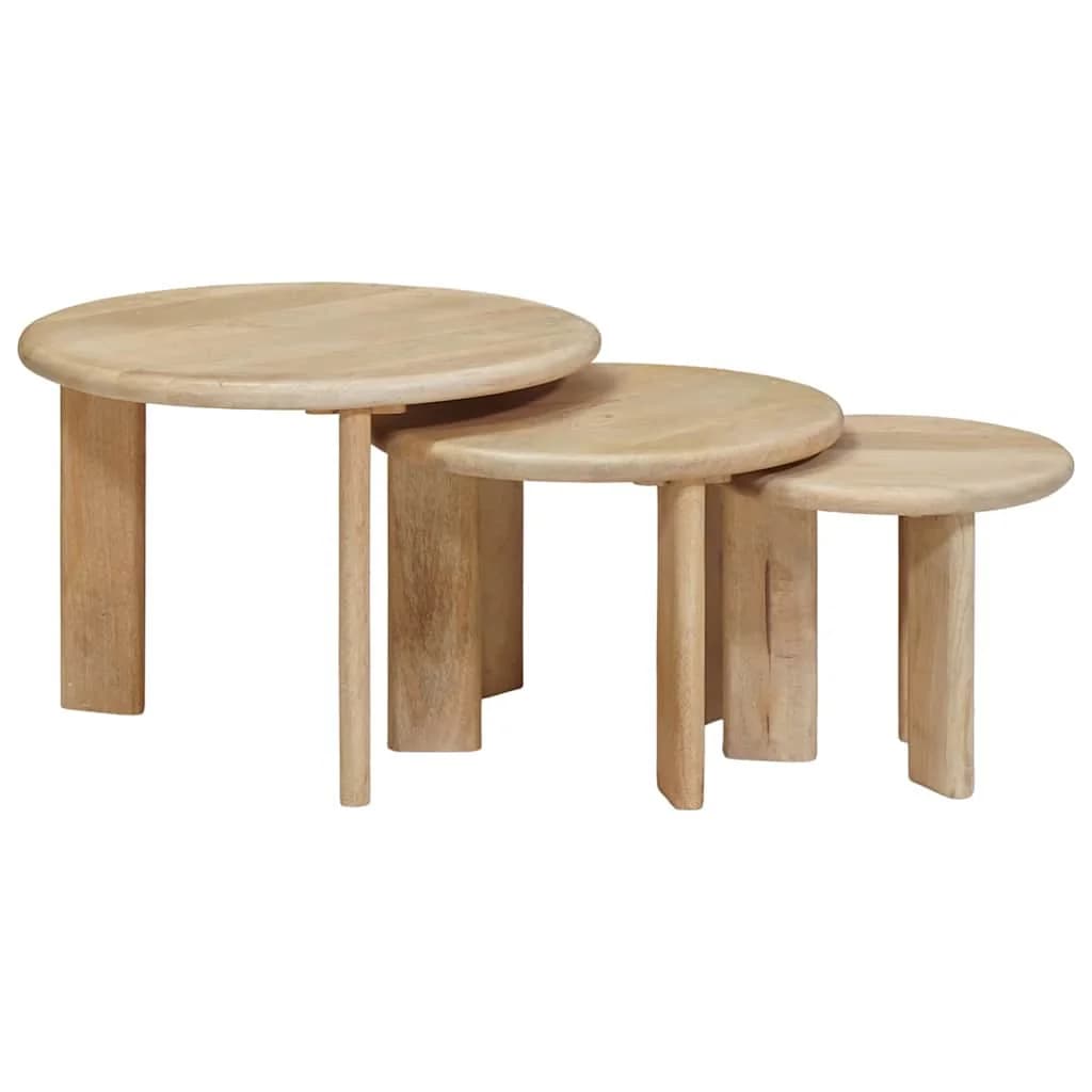 Mize za kavo z gnezdenjem 3 kos Črna Ø 54 x 40 cm - slika 3