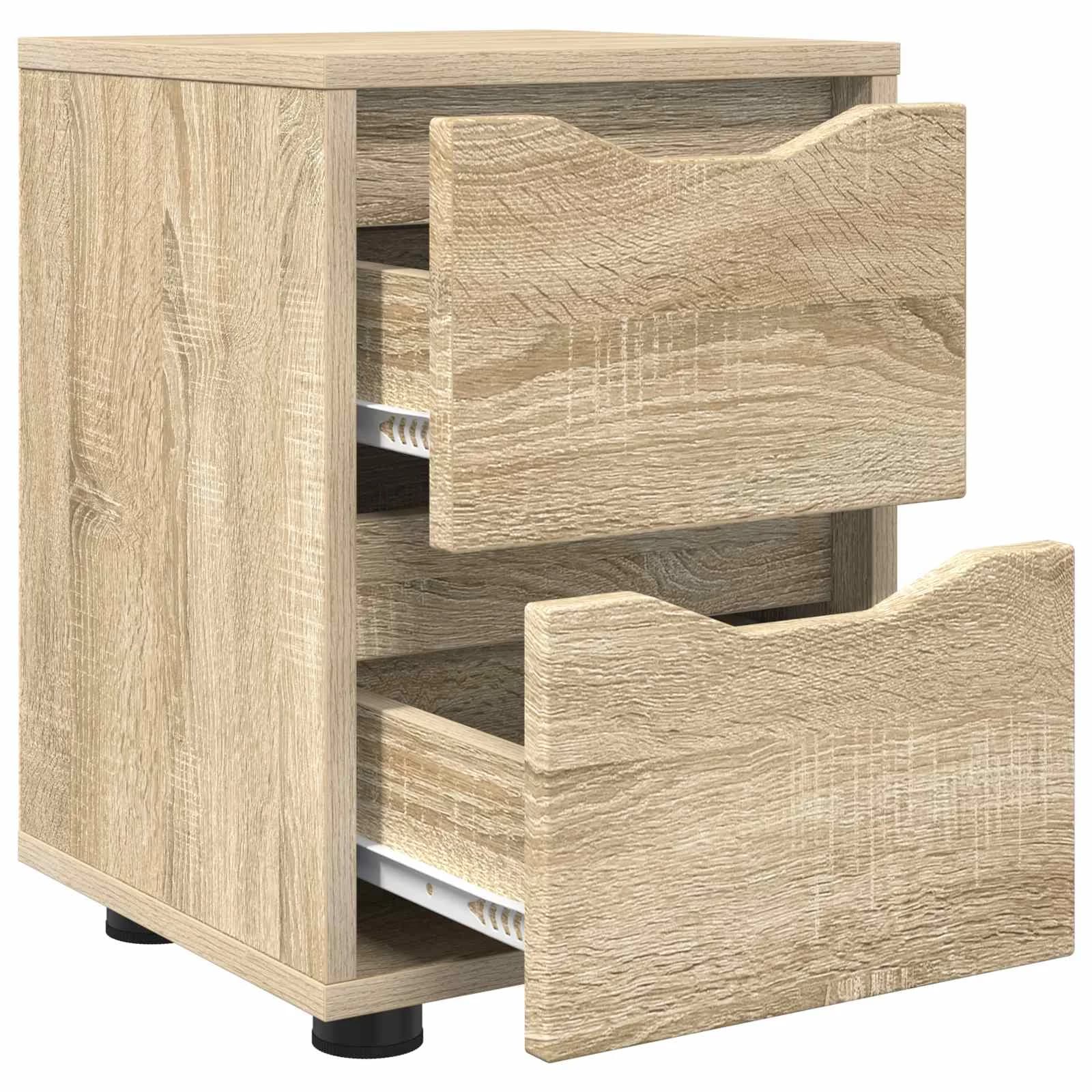 Posteljne mize 2 kos Sonoma hrast 30,5 x 30 x 43 cm - slika 5