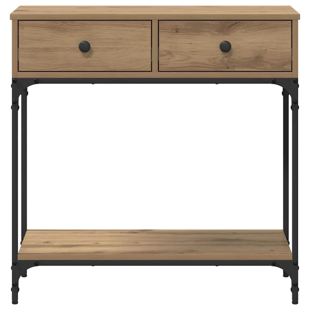 Konzolna miza artisan hrast 75 x 34,5 x 75 cm Inženirski les - slika 6