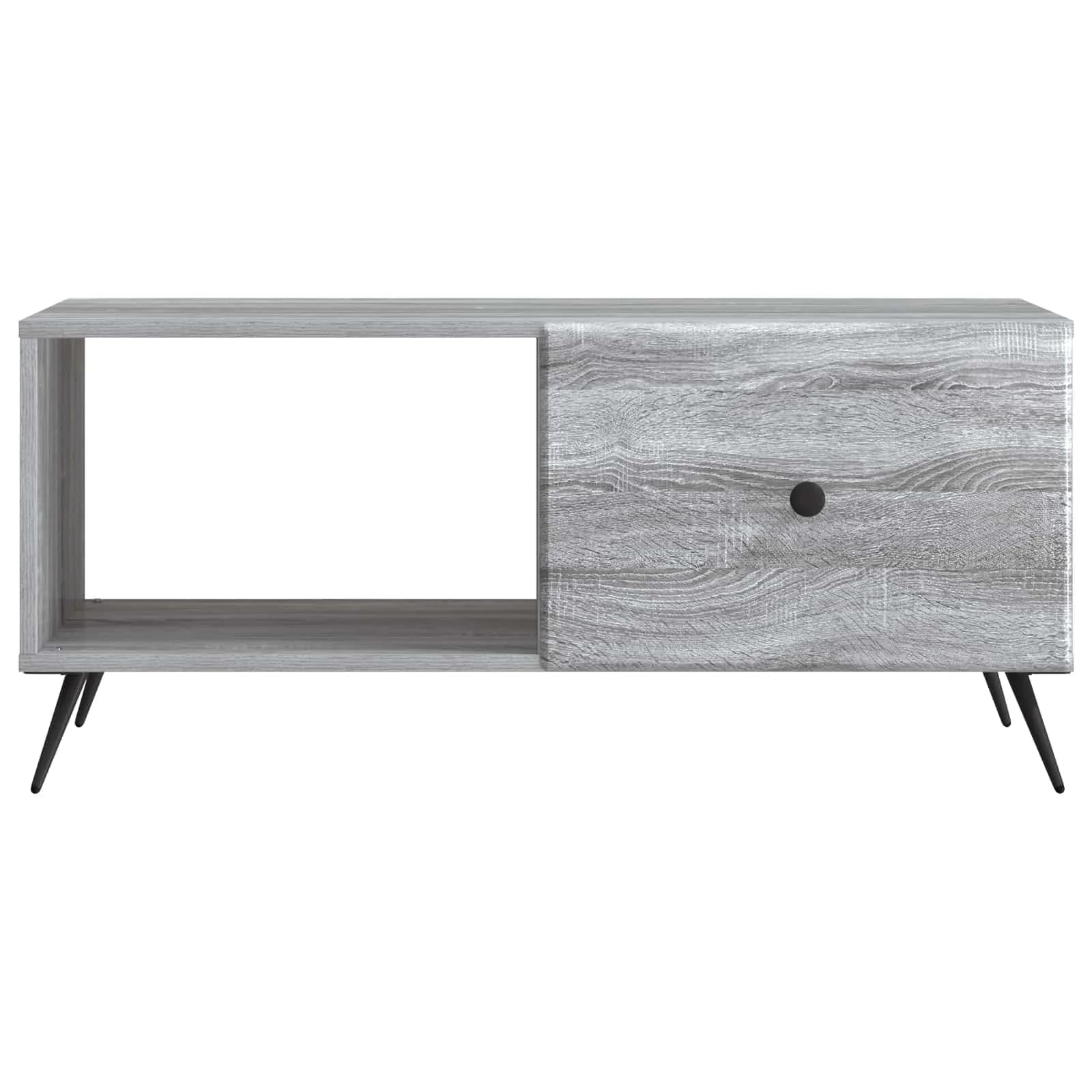 Klubska miza Siva Sonoma 90 x 50 x 40 cm Inženirski les - slika 5