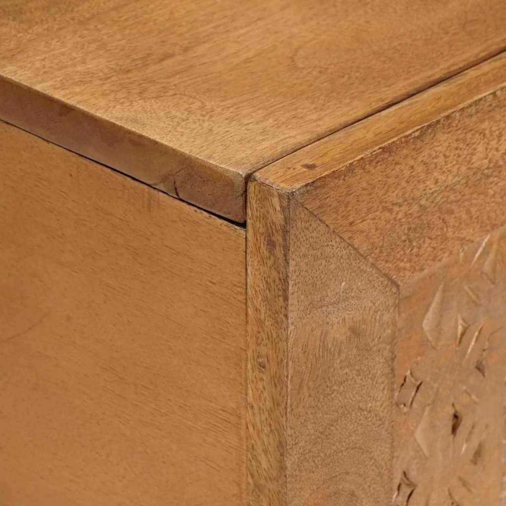 Klubska miza Svetlo rjava 100 x 54 x 40 cm Masiven les manga - slika 6