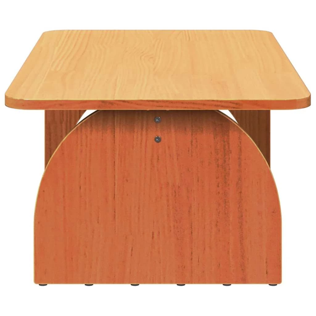 Klubska miza Voskast rjav 80 x 50 x 31 cm Trdna borovina - slika 7