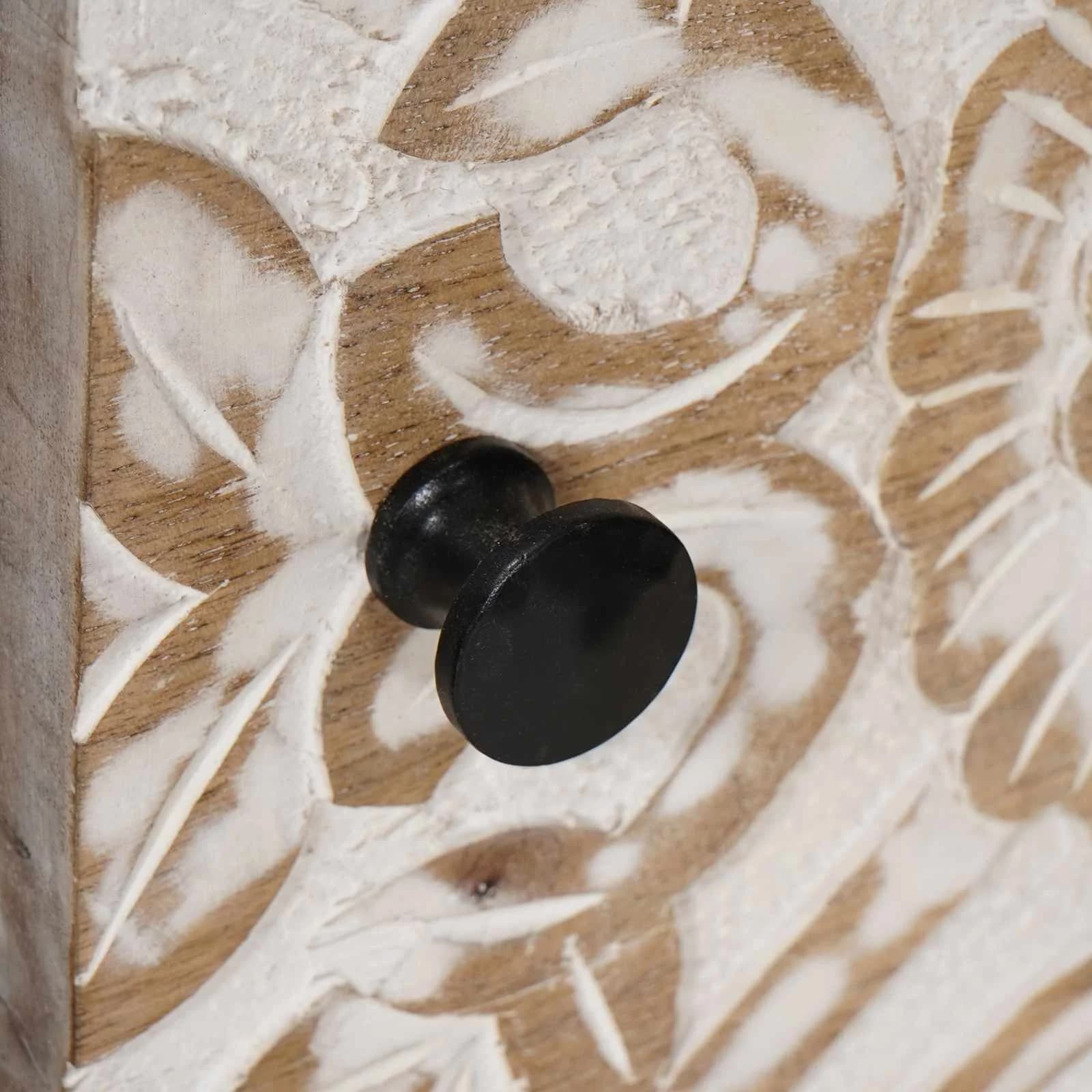 Klubska miza Bela 100 x 54 x 40 cm Masiven les manga - slika 7