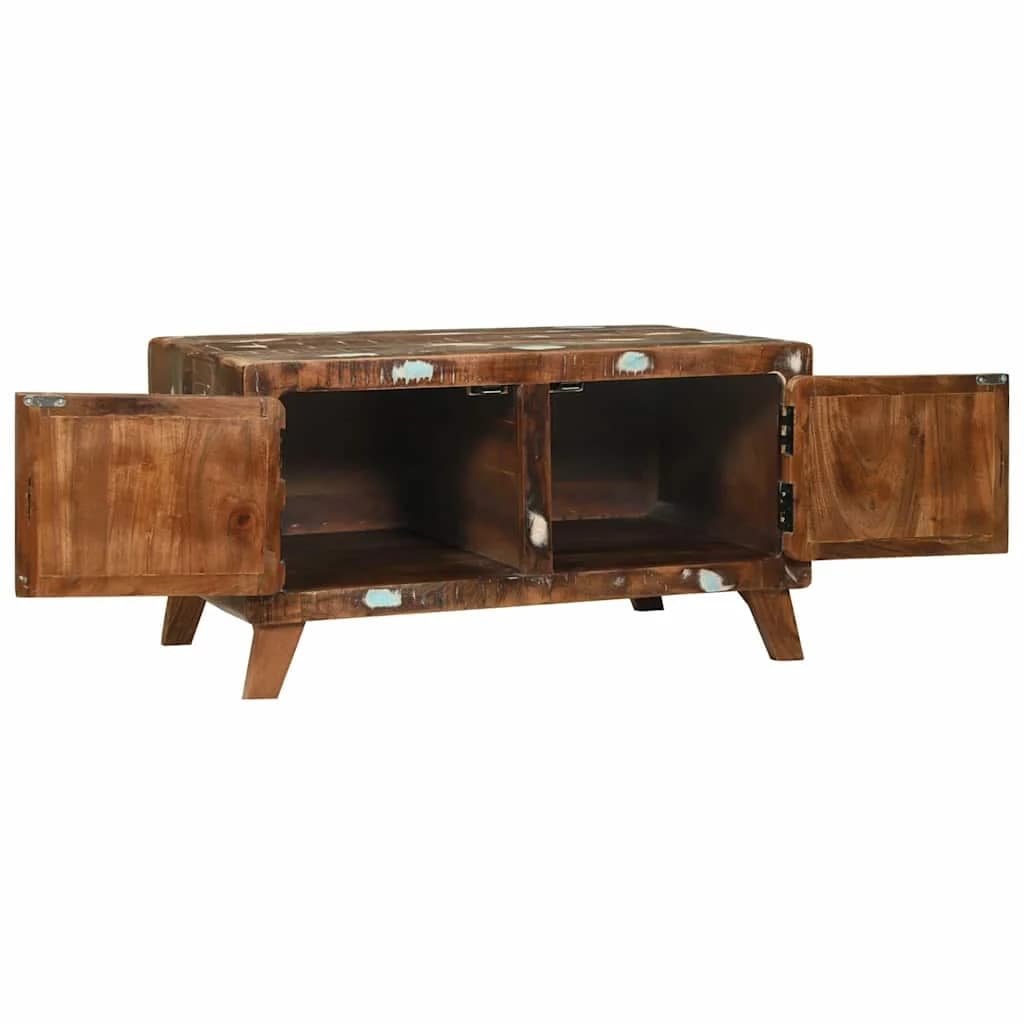 Klubska miza večbarvno 80 x 54 x 45 cm Trdna obnovljena les - slika 3