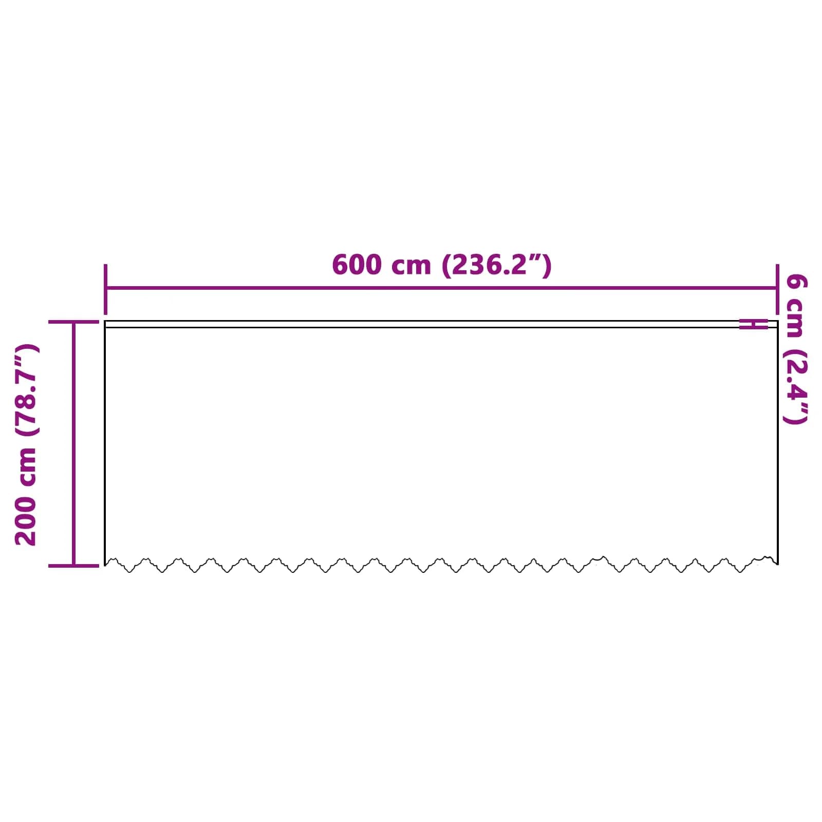 Čipkasta Zavesa z zavesami Bela 200 x 600 cm Poliester - slika 8