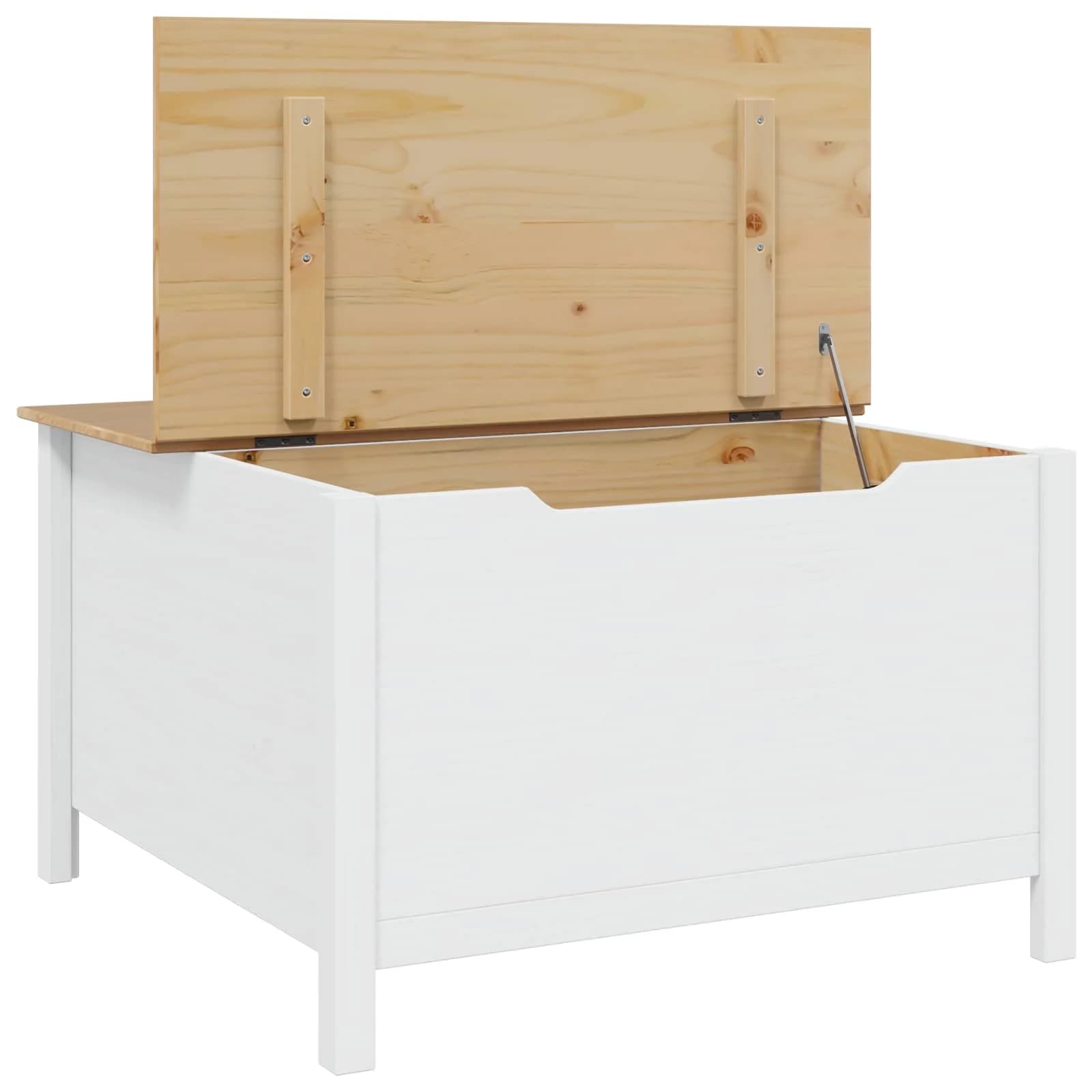 Klubska miza HILL Bela in medena rjava 79.5 x 79.5 x 49 cm - slika 5
