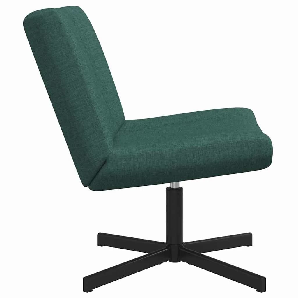 Vrtljiv stol Temno zelena 63 x 75 x 76 cm blago - slika 5