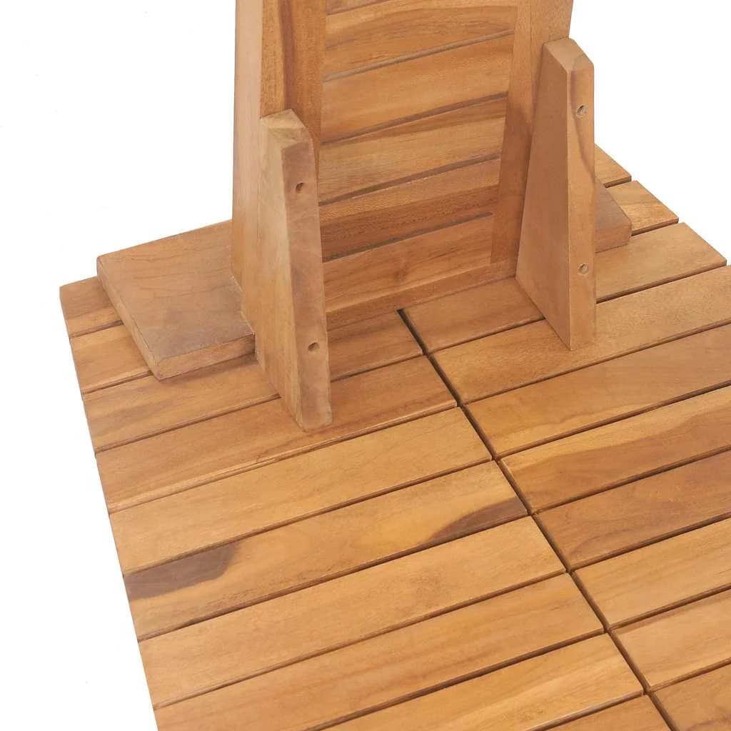 Vrtni tuš iz trdne tikovine 70x75x204 cm - slika 8