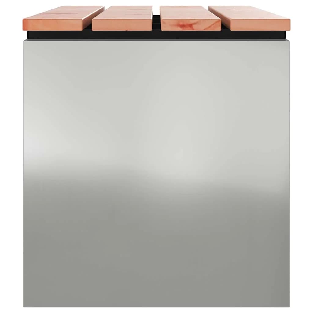 Vrtna klop srebrna 80 x 40 x 43 cm Pocinkano jeklo - slika 5