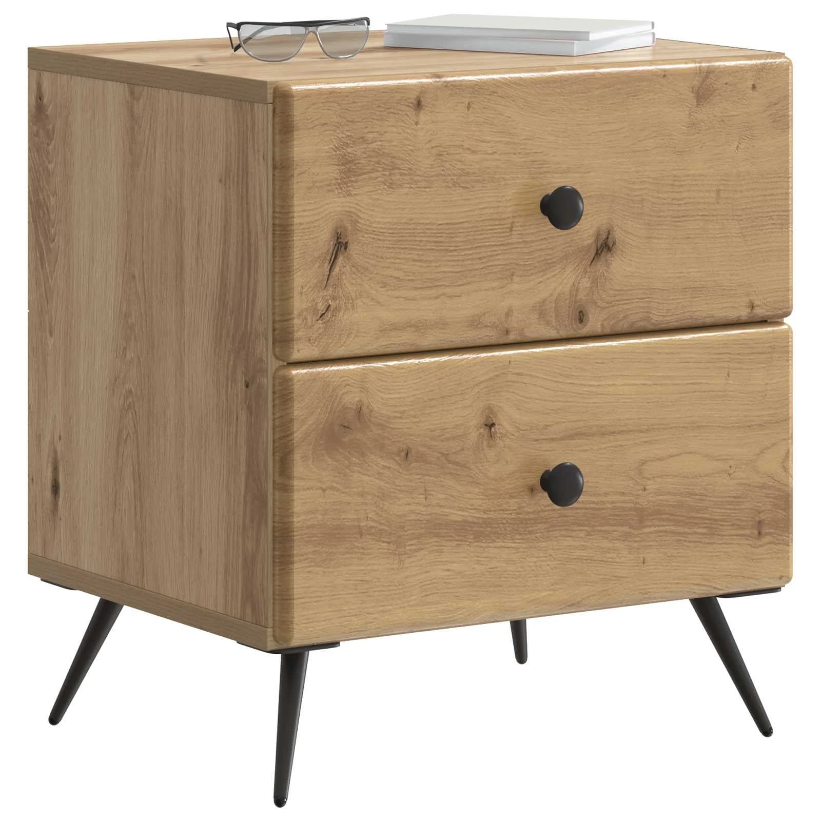 Nočna omarica Artisan hrast 43 x 34,5 x 47,5 cm Inženirski les - slika 3