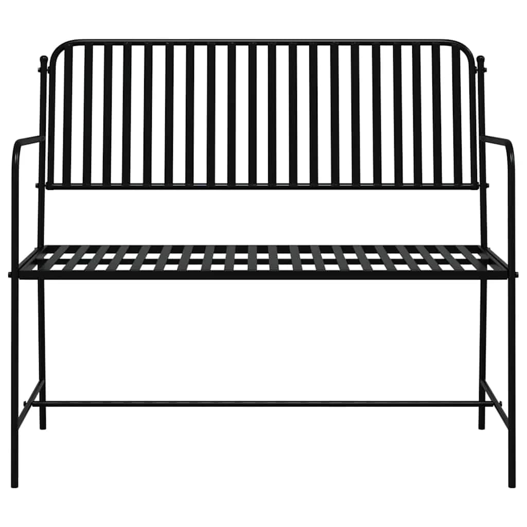 Vrtna klop Črna 103,5 x 51,5 x 90 cm Jeklo - slika 4